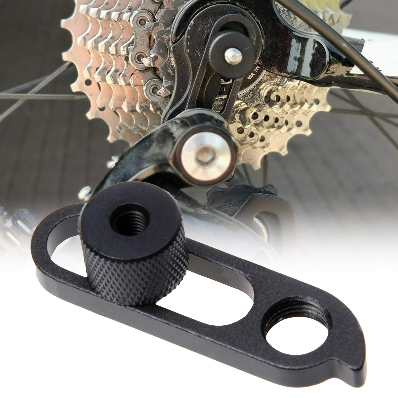 Universal Bike Rear Derailleur Hanger & Tail Hook Extender - Durable Emergency Gear Replacement for Mountain & Road Bikes - Perfect Cycling Accessories (Black) | Ideal for Trail Repairs & Commuting Safety