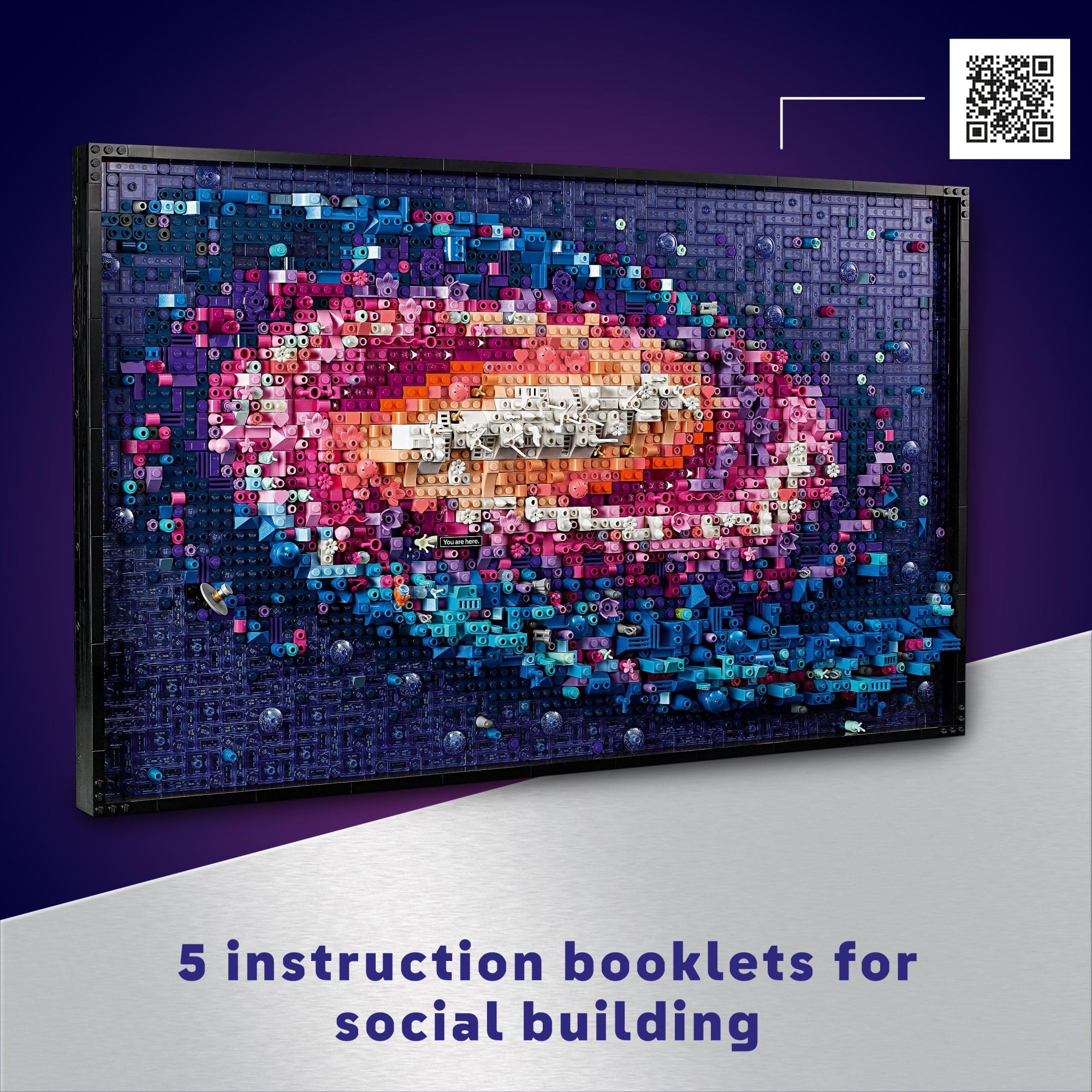 LEGO Art The Milky Way Galaxy Building Kit for Adults - DIY Space Wall Decor with Display Frame - Creative Gift for Men & Women Ages 18+ - Perfect for Bedroom, Office & Home Decoration - Model 31212