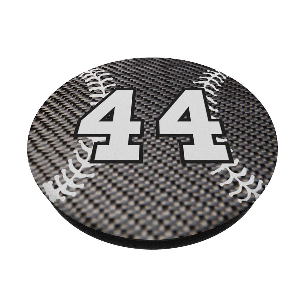 Baseball Number 44 Black and White Phone Stand - Durable Phone Holder for Desk, Car & Home - Perfect for Watching Games, Videos & Video Calls