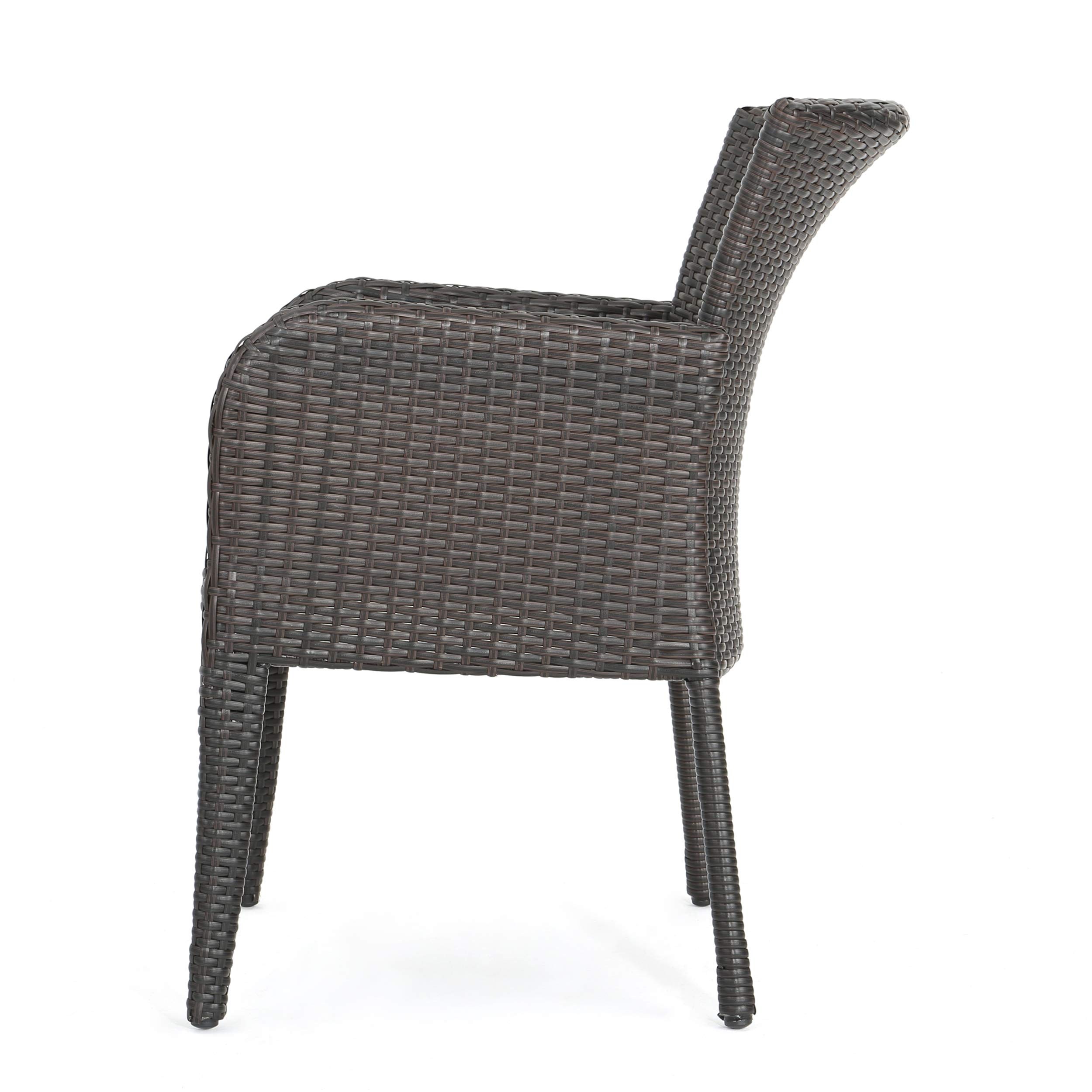 Christopher Knight Home Anaya Outdoor Wicker Dining Chairs, 2-Piece Set, Multibrown - Weather-Resistant Patio Furniture for Garden, Poolside & Backyard Dining