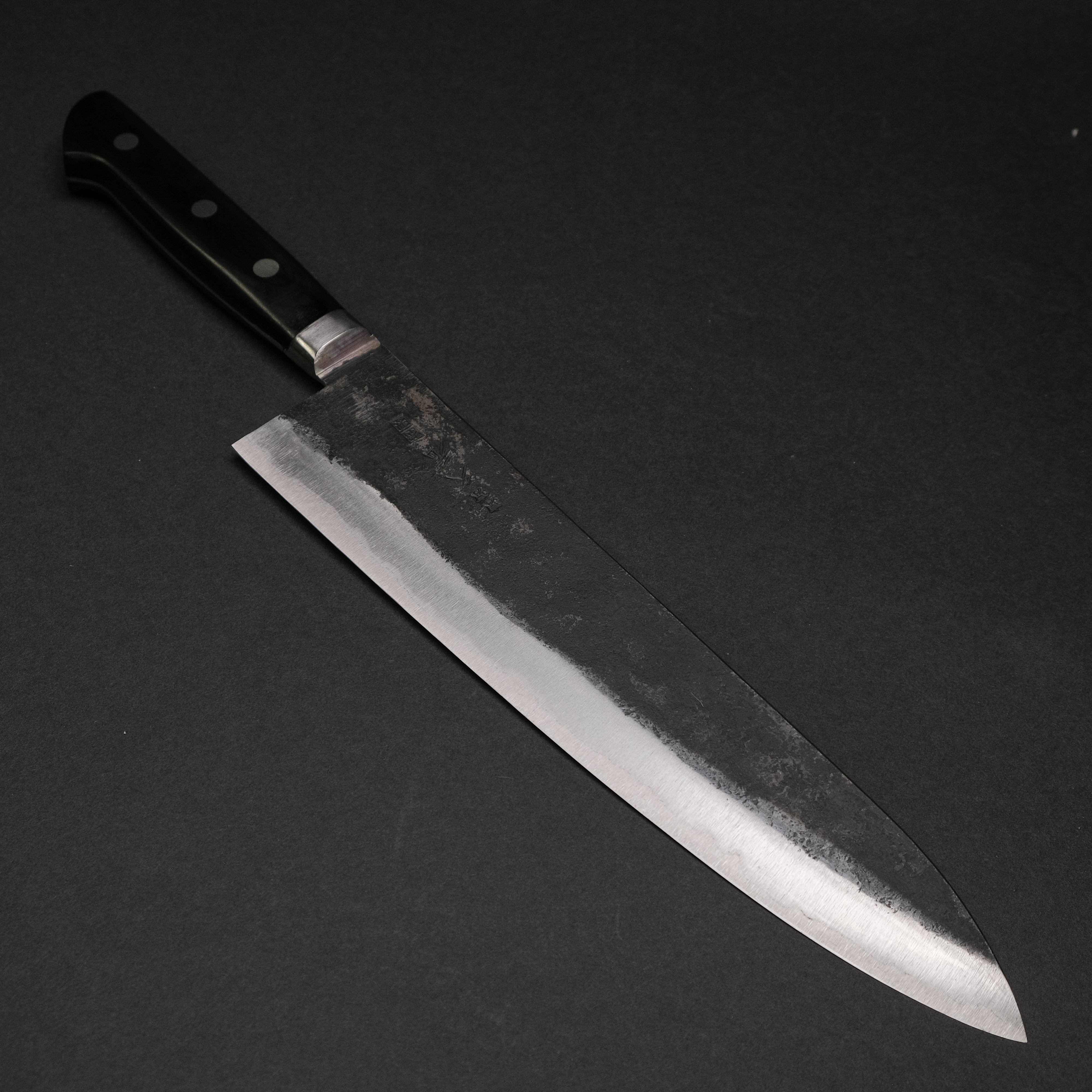 Premium Japanese Chef Knife - Morihei Hisamoto Kurouchi White #1 Gyuto 270mm with Pakka Wood Handle - Professional Kitchen Knife for Sushi, Meat Cutting & Food Preparation