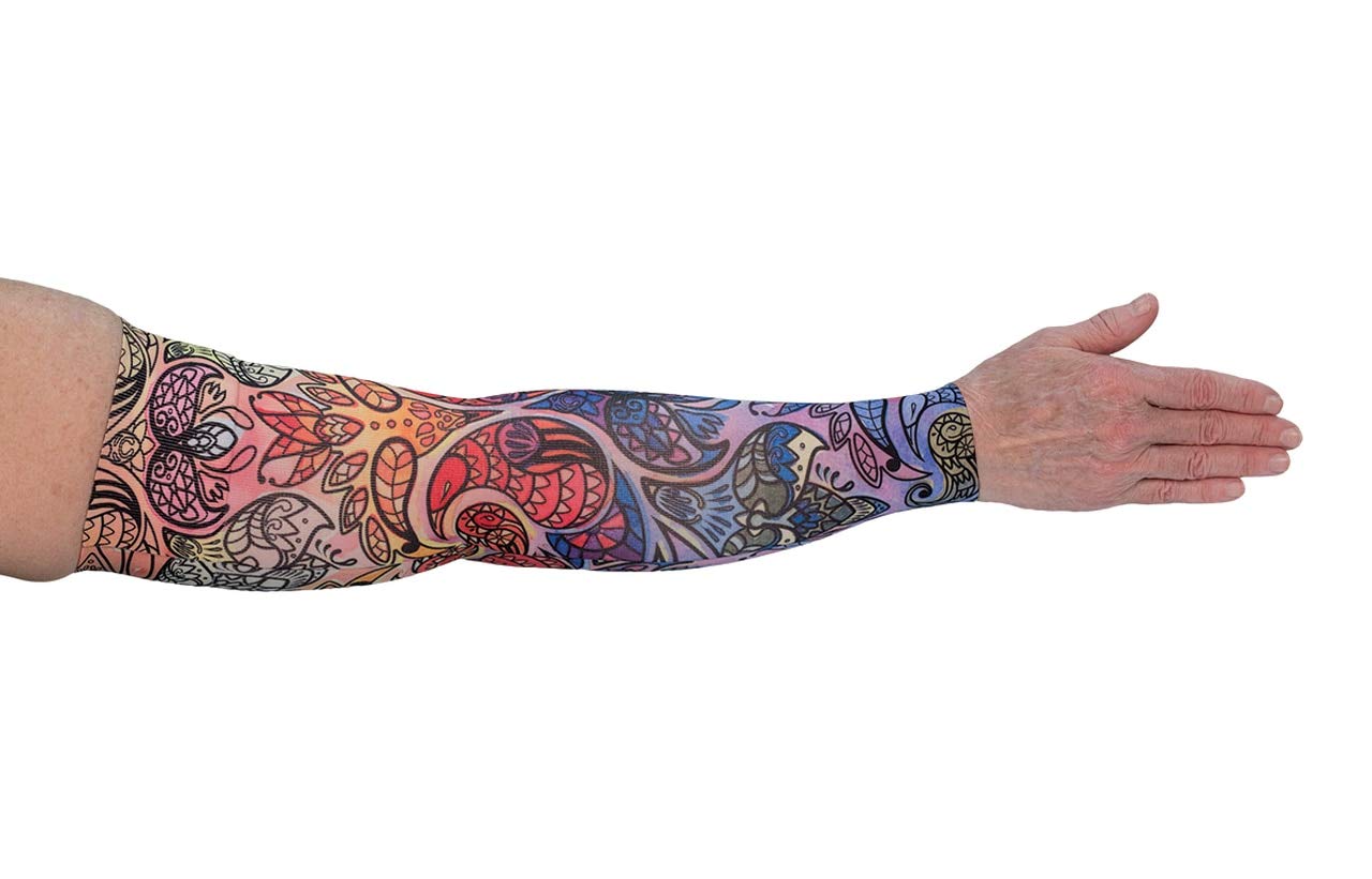Birds of Paradise Medical Graduated Compression Arm Sleeve for Lymphedema - Doctor Recommended Arm Compression Sleeves for Swelling, Edema & Post-Surgery Recovery - Perfect for Daily Wear, Sports & Medical Therapy