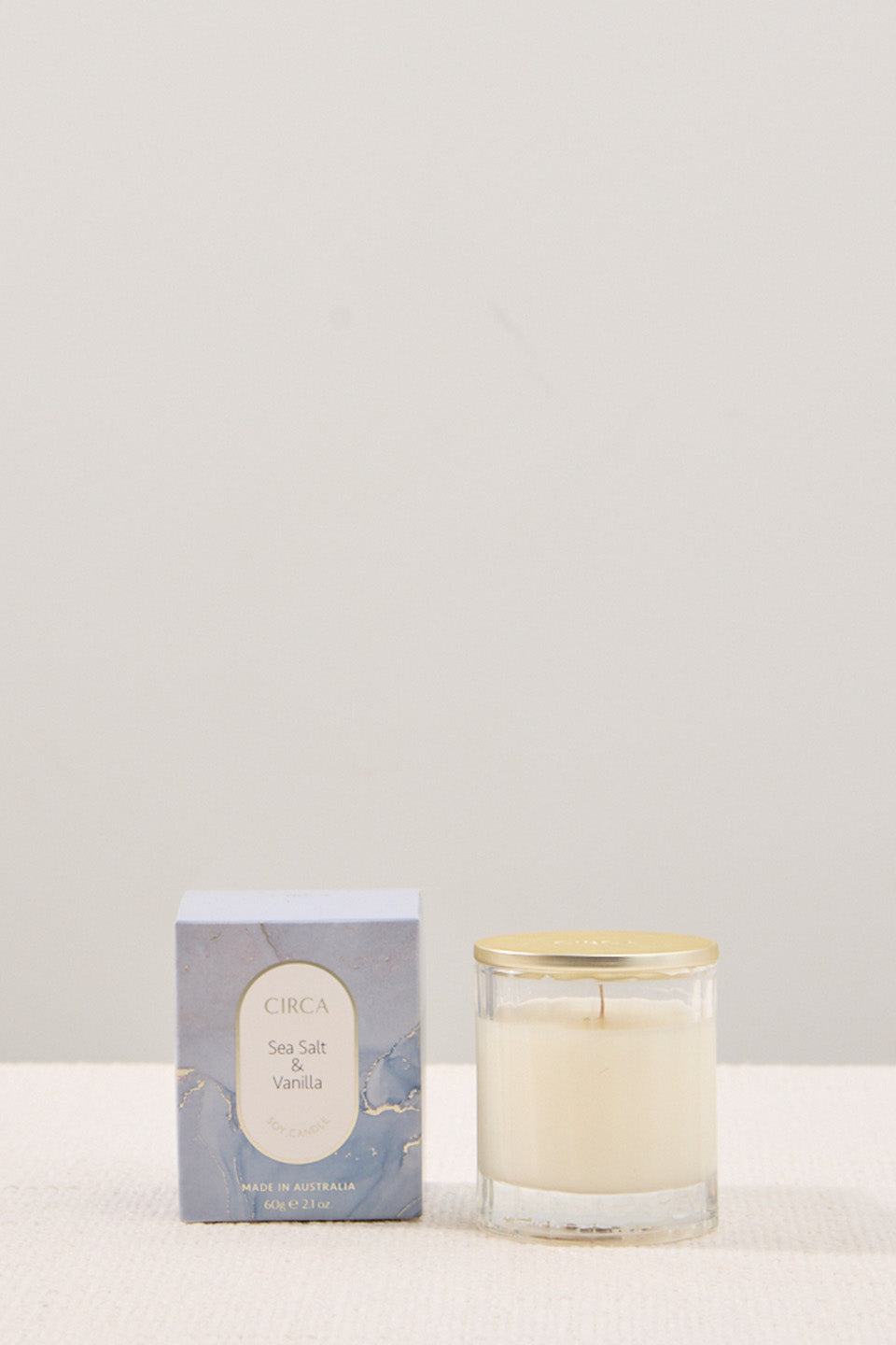 Premium CH Sea Salt & Vanilla Scented Candle 60g - Relaxing Aromatherapy for Home, Spa, and Meditation