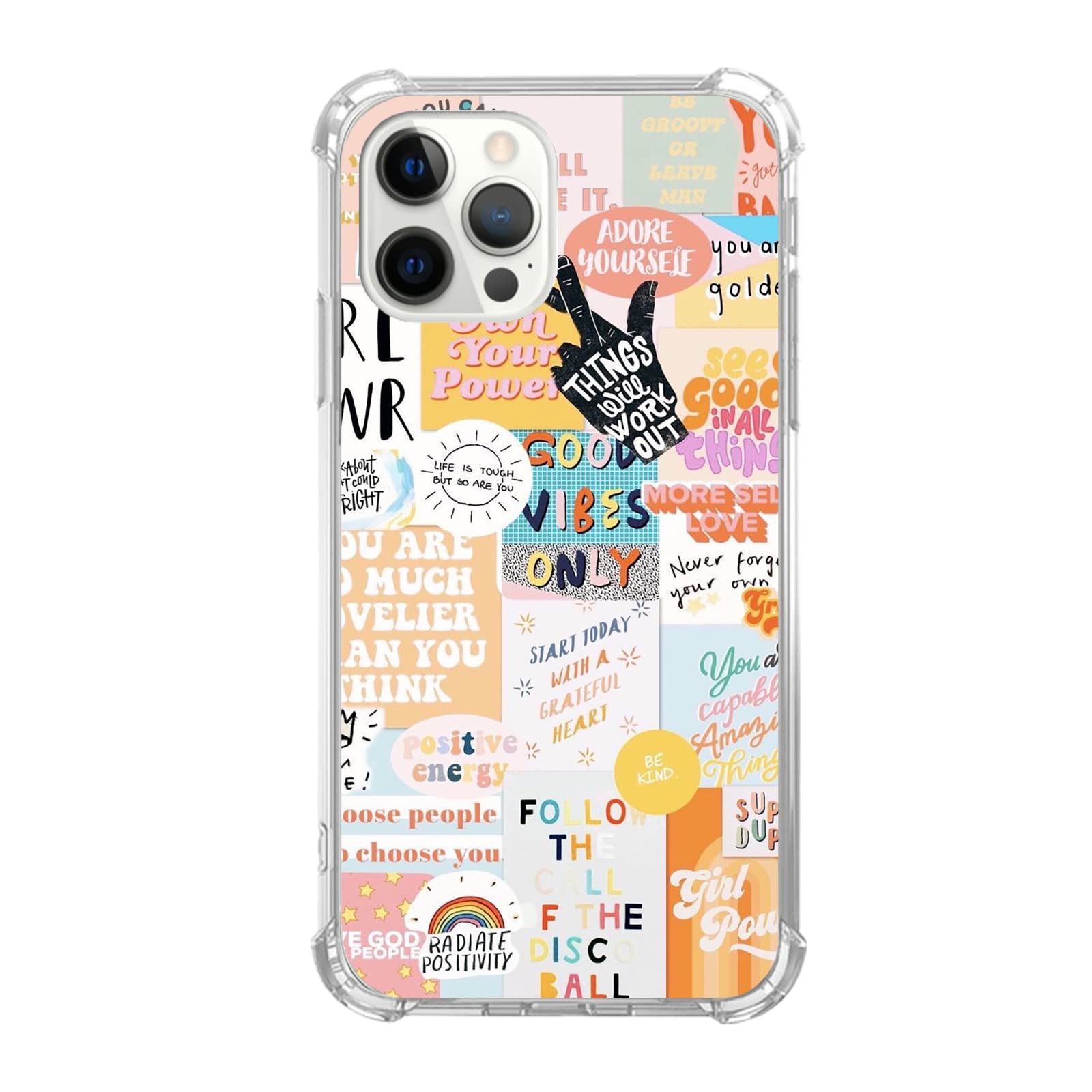 Dreamy Beige Collage Phone Case for iPhone 11 Pro Max - Inspirational Quote Design, Trendy TPU Bumper Case for Women & Men | Perfect for Everyday Use, Travel & Gift Giving