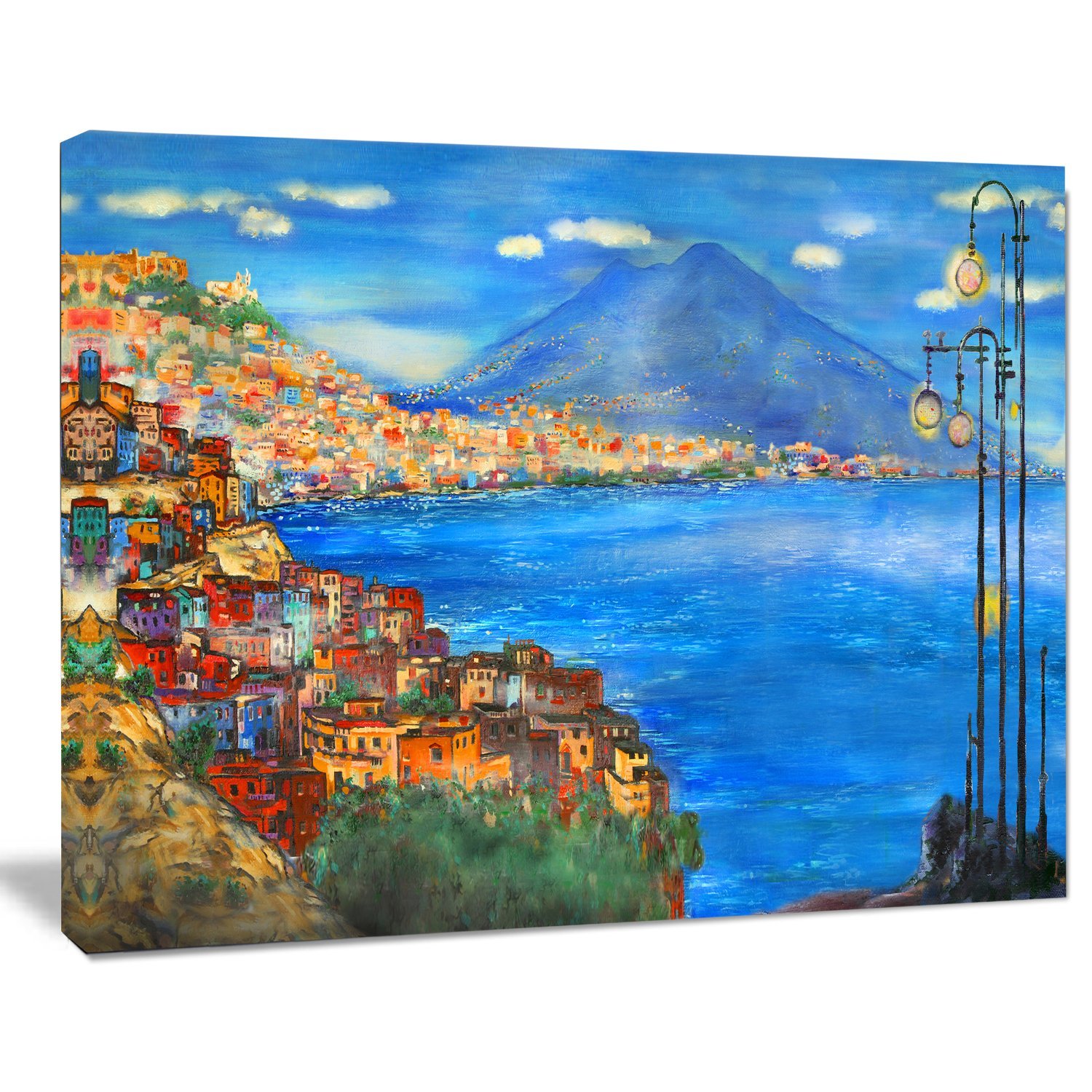 Saturday Night Sea Landscape Painting Canvas Print - Coastal Wall Art for Living Room, Bedroom & Office Decor