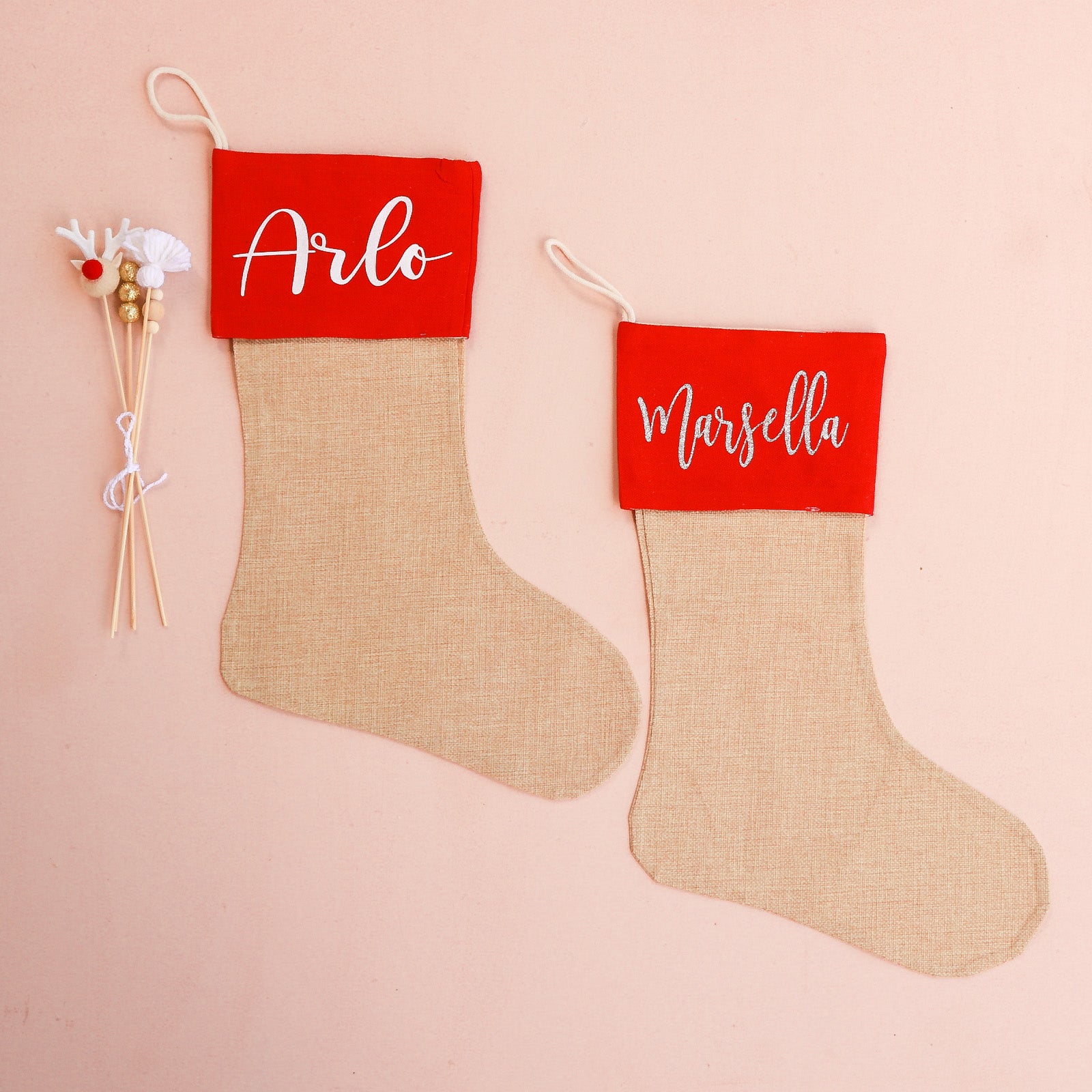 Personalized Christmas Stocking - Custom Name Embroidery Holiday Stocking for Fireplace Decor, Gift Giving & Family Traditions