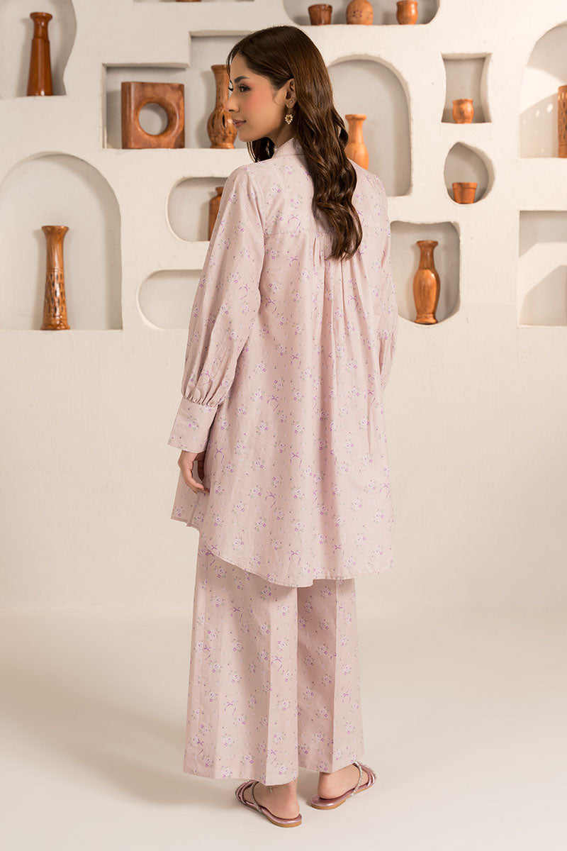 Hushed Rose 2-Piece Outfit Set - Stylish Women's Shirt & Comfortable Trousers for Casual Wear, Office & Date Night