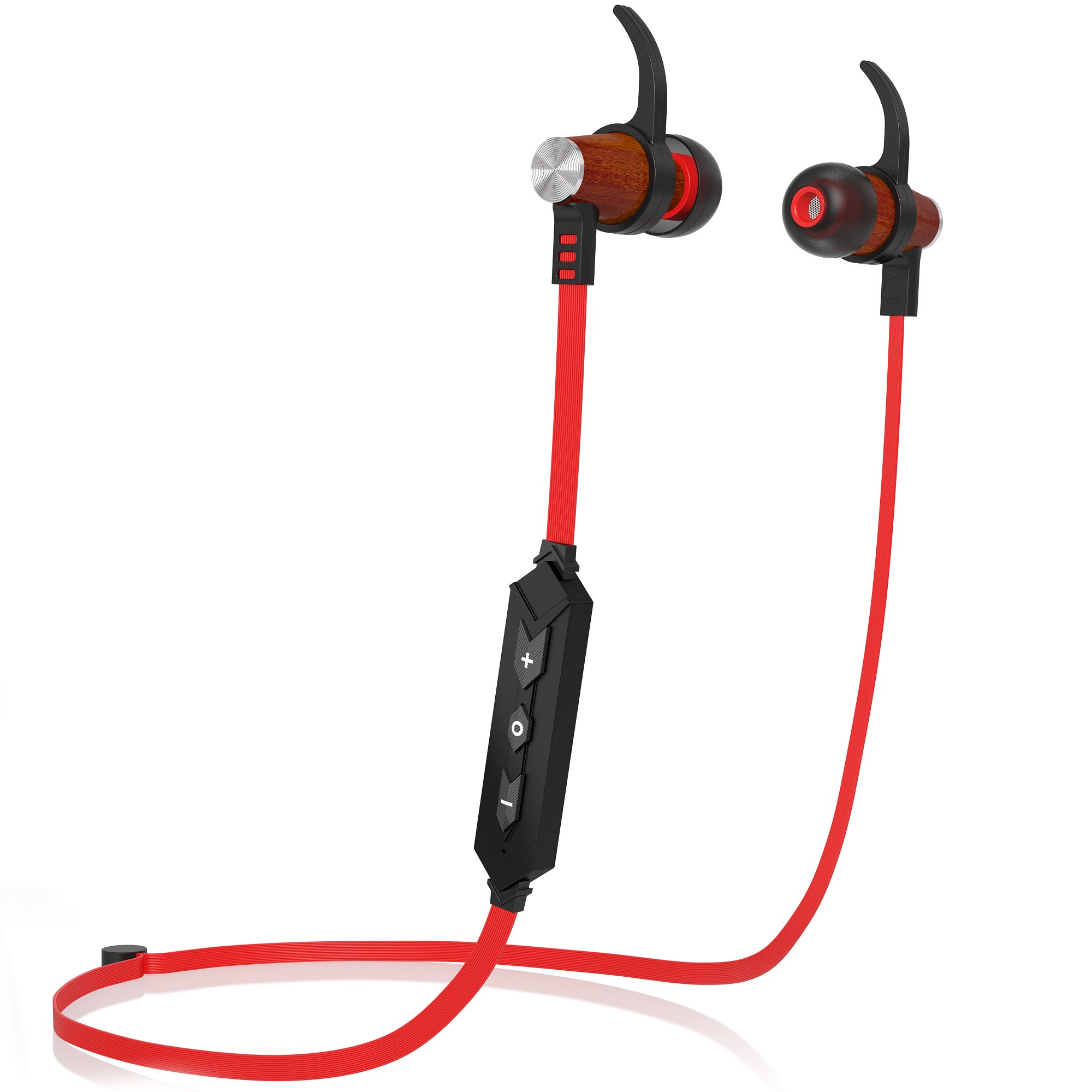Symphonized Neckband Bluetooth Headphones - Wireless Sport Earbuds with Earhooks, Sweatproof & Secure Fit for Running, Gym & Workouts | Built-in Mic for Calls | Long Battery Life | Perfect for Fitness & Outdoor Activities
