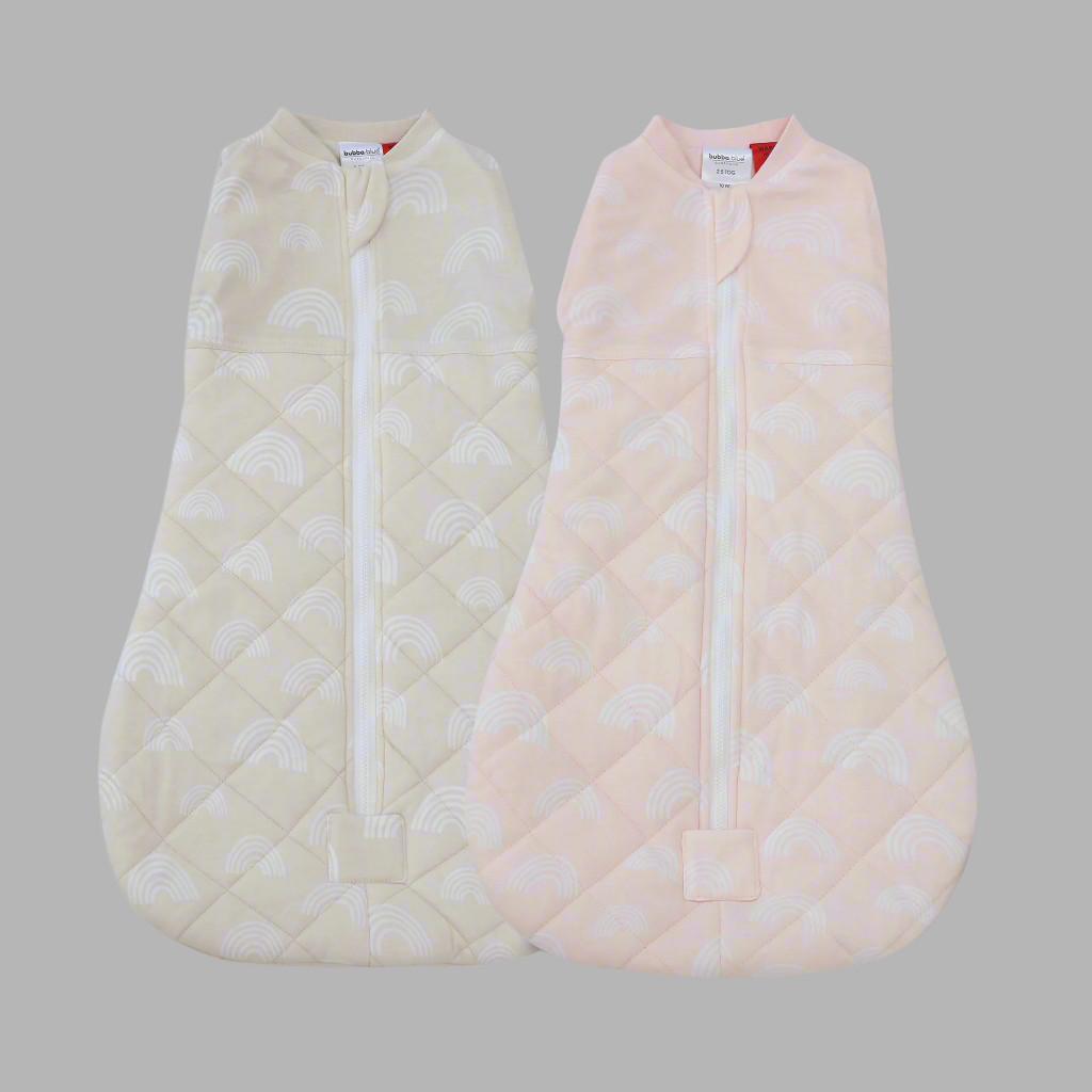 2-Pack Nordic Style 2.5 TOG Baby Swaddle Sleep Sacks - Breathable Cotton Sleeping Bags for Newborn to 9 Months (0-3M & 3-9M) - Perfect for Nursery, Daycare & Travel