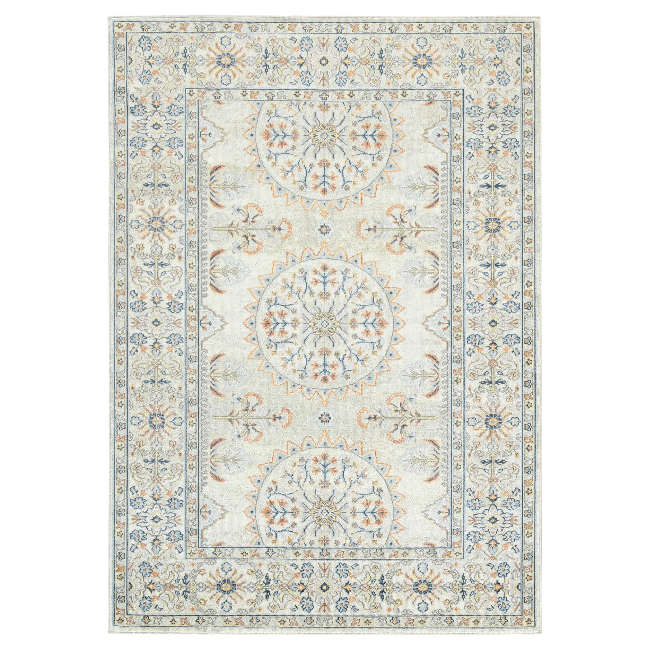AMER Rugs Bohemian Marco Collection 5x8 Indoor/Outdoor Area Rug - Beige Bohemian Style Rug for Living Room, Bedroom, Dining & Kitchen | Perfect for Boho Chic Home Decor & Patio Use