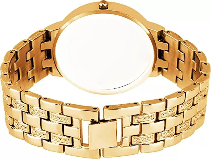 SELLORIA Rose Gold Diamond Analog Round Watch for Women & Girls - Elegant Fashion Timepiece - Perfect for Daily Wear, Office, Parties & Special Occasions