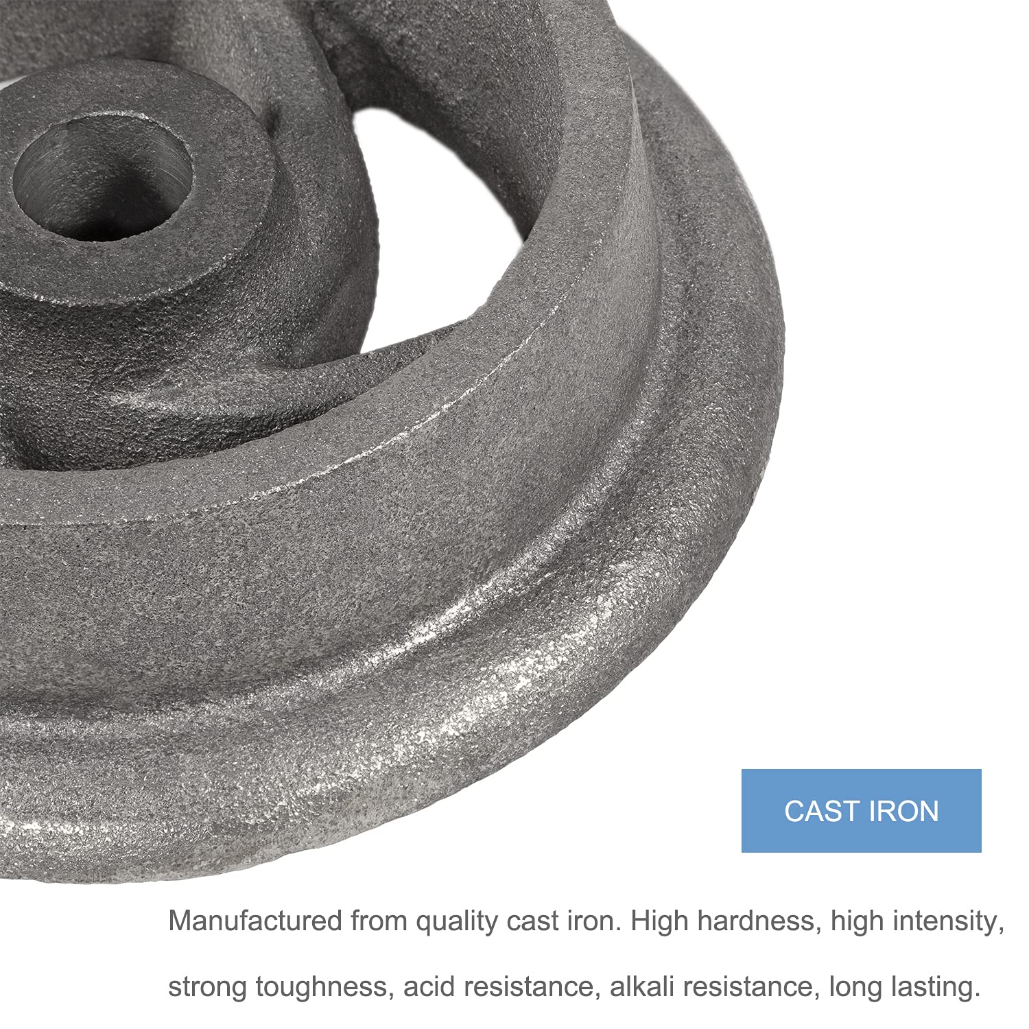 4-Piece Cast Iron Mining Ore Cart Wheel Set for Large Model Mine Cars - 7 1/4 Inch Small Track Wheels - Perfect for Model Railroads, Mining Displays & Historical Dioramas