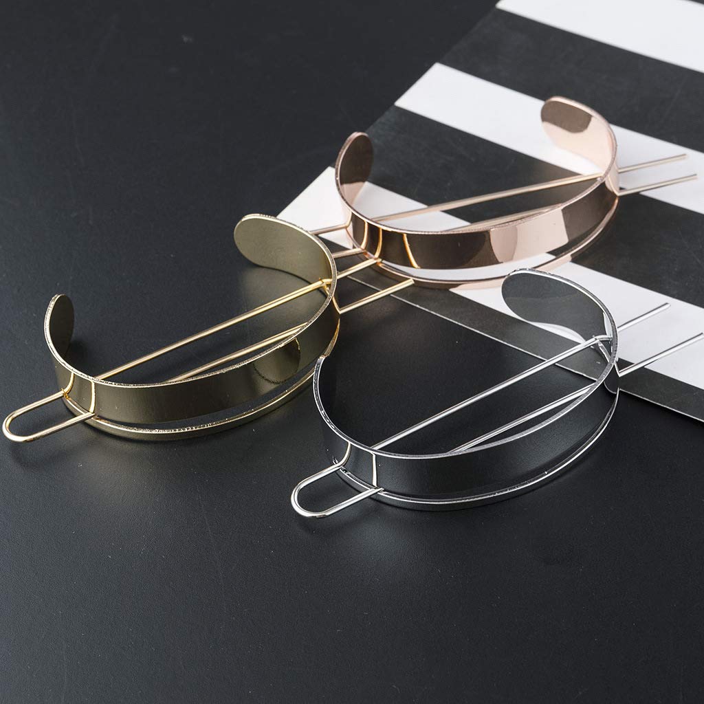 Elegant Minimalist Polished Alloy Round Top Hair Cuff | Hair Stick Bun Cage for Women | Wedding & Special Occasion Hair Accessories | Silver Hairpin, Hair Clip & Barrette Bun Holder | Perfect for Bridal, Prom & Formal Events