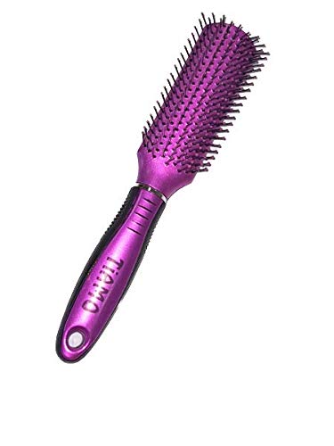 Flat Plastic Pink Hairbrush for Women & Men - Detangling & Styling Brush for Daily Use - Perfect for Home, Travel & Salon
