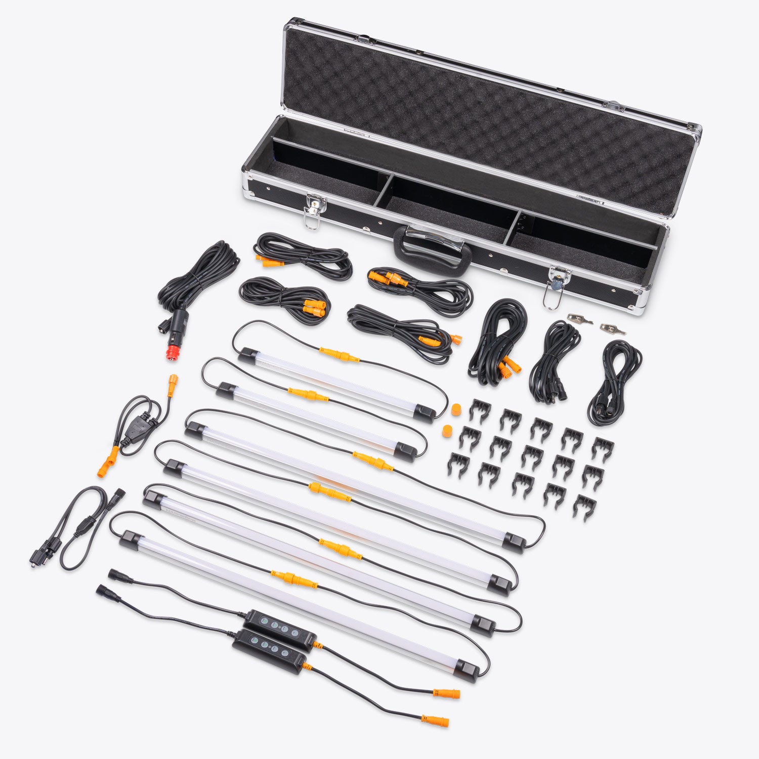 6 Bar Tri-Color LED Camping Light Kit - Portable Waterproof Tent Lighting for Outdoor Adventures, Hiking, and Emergency Use