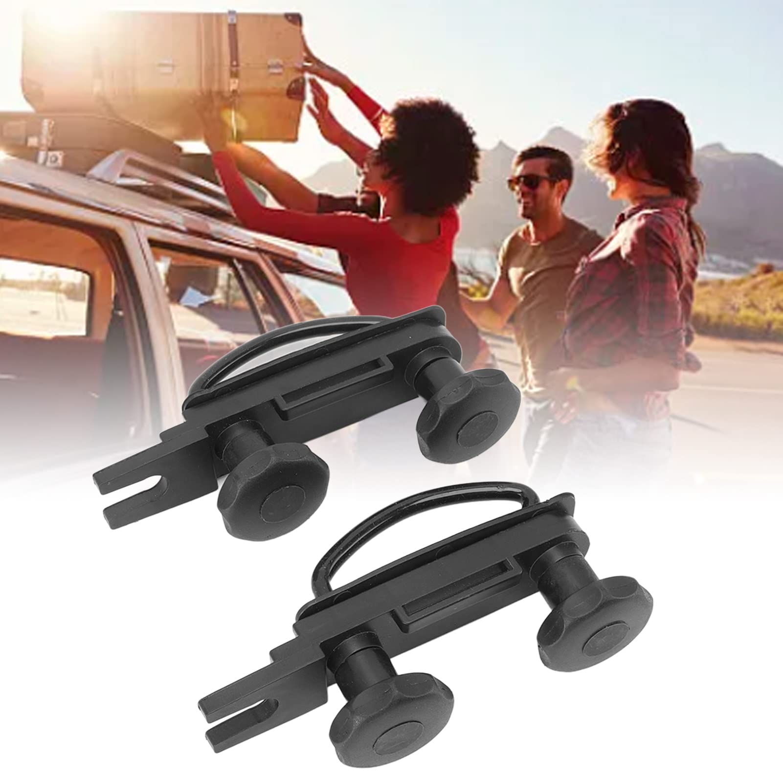 Universal Roof Box U-Bolt Clamps Kit - Durable Cargo Rack Accessories for Travel & Camping