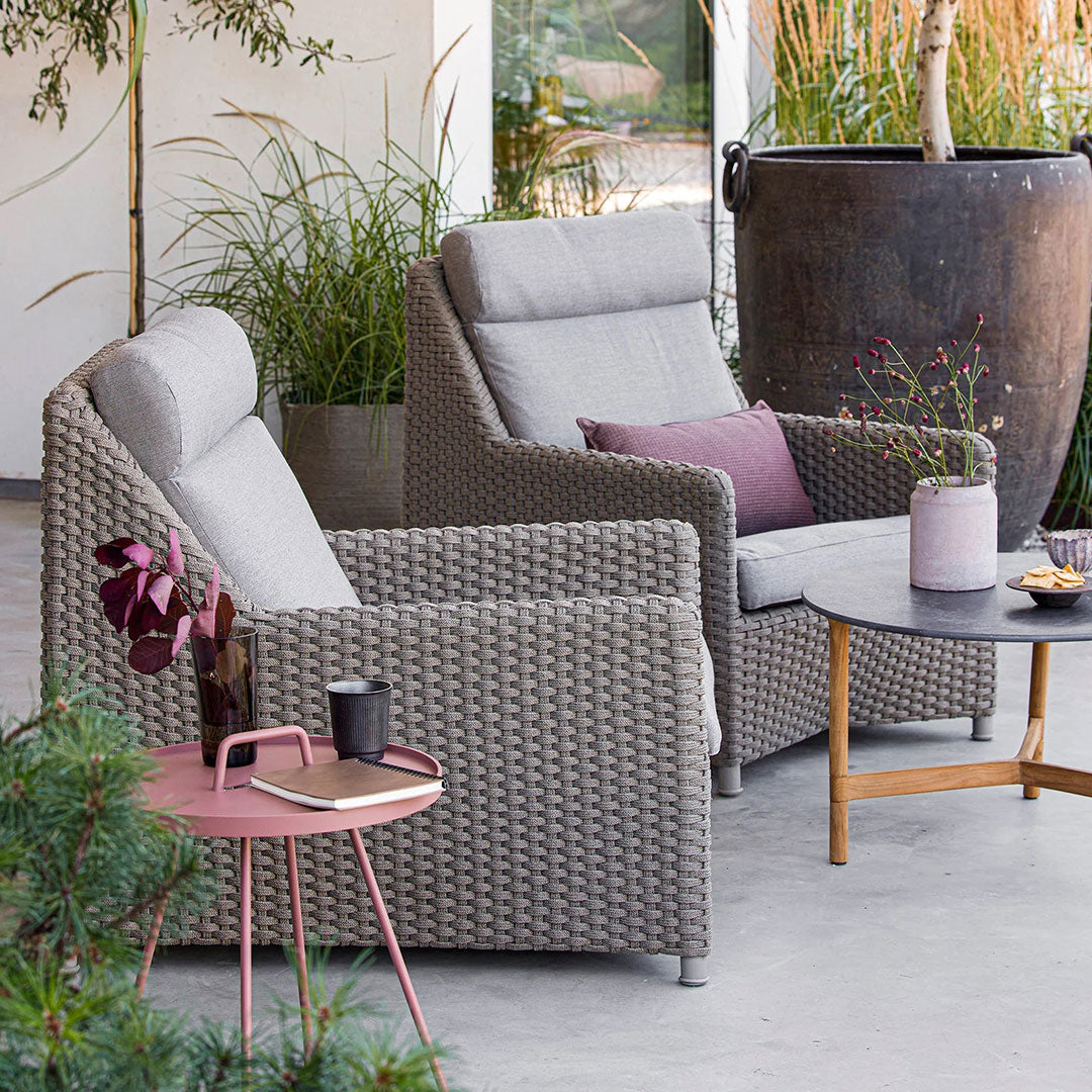 Premium Diamond Outdoor Highback Chair - Heavy Duty Patio Lounge Chair with Adjustable Reclining & Cushion - Perfect for Poolside, Backyard, Garden, and Beach Relaxation