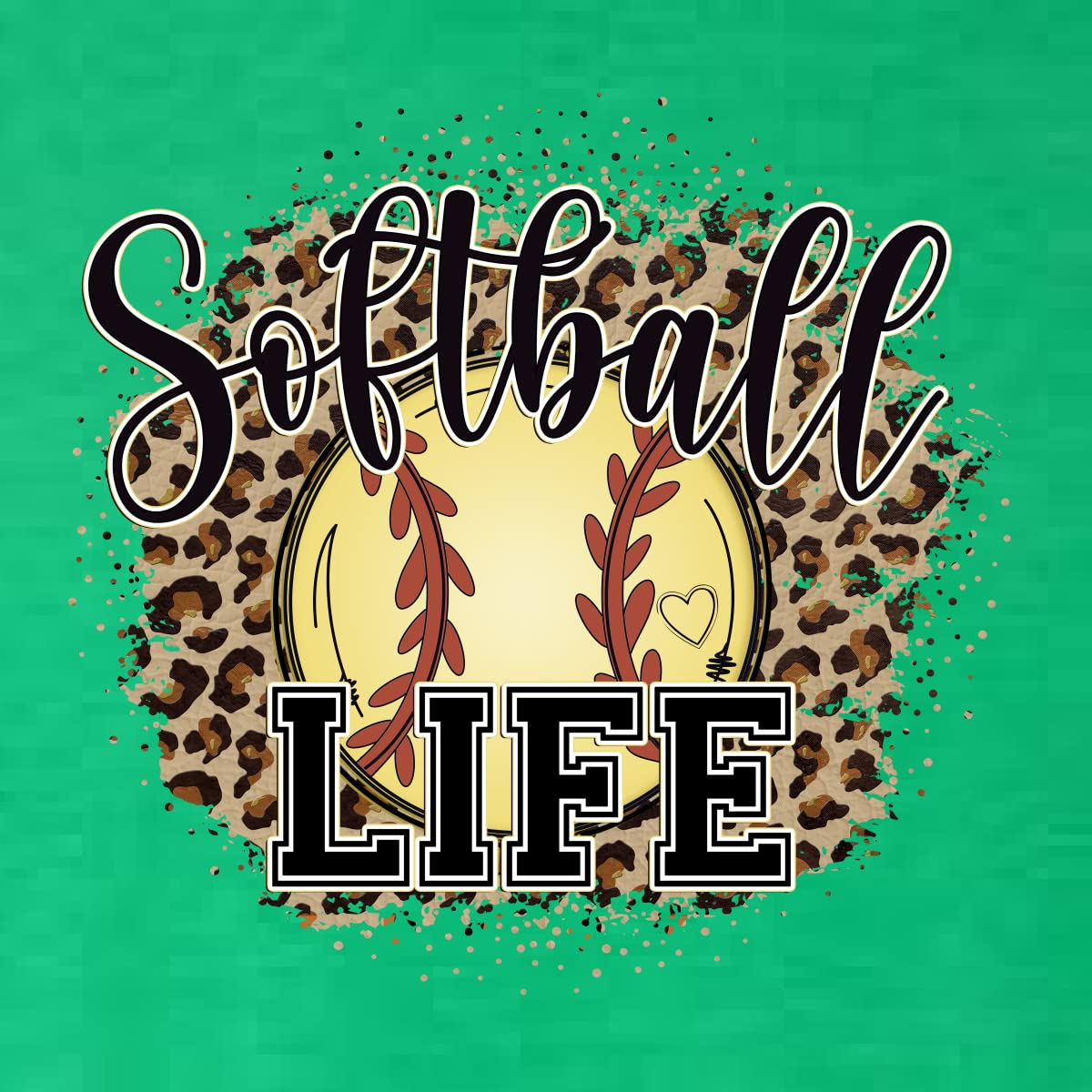 Softball Life Animal Print Tri-Blend Racerback Tank Top for Girls - Breathable & Comfortable Sports Shirt for Softball, Gym & Casual Wear