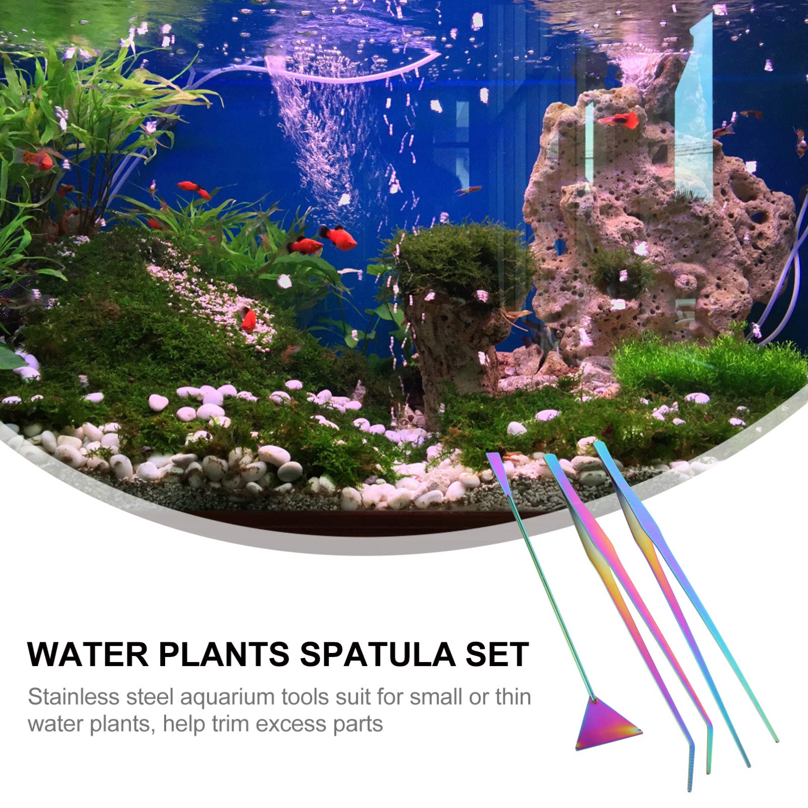 Balacoo 3pcs Aquarium Tools Kit for Aquatic Plants & Aquascaping - Perfect for Water Plants Care