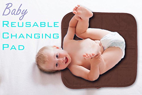 **Premium Baby Changing Pad - Ultra Absorbent & Reusable Diaper Changing Mat - Portable Waterproof Toddler Changing Liner (Brown, Single Pack) for Nursery, Travel & On-the-Go Diaper Changes**