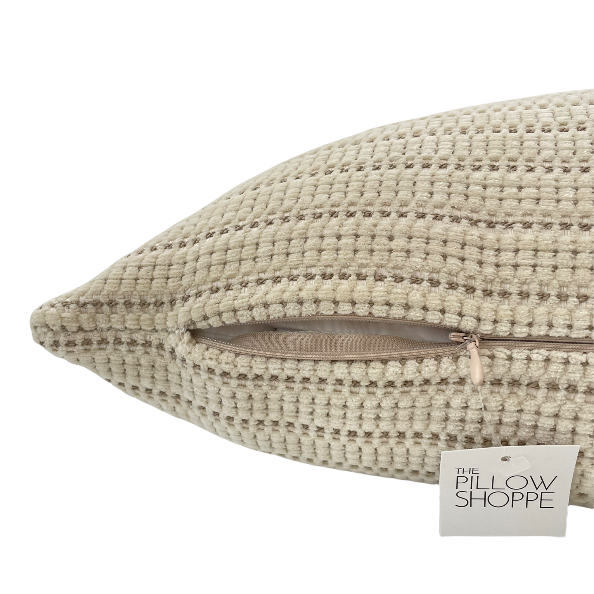 Tycoon Ivory Throw Pillow 20x20 Inches - Soft Decorative Cushion for Sofa, Bed & Living Room - Luxury Home Decor Accent