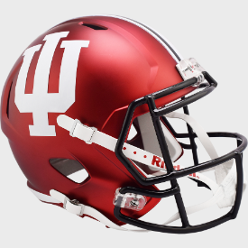 Indiana Hoosiers Speed Replica Football Helmet - Anodized Crimson Finish - Official NCAA Collectible for Fans & Sports Memorabilia - Perfect for Game Day Decor, Man Cave Display & Gift for Football Enthusiasts