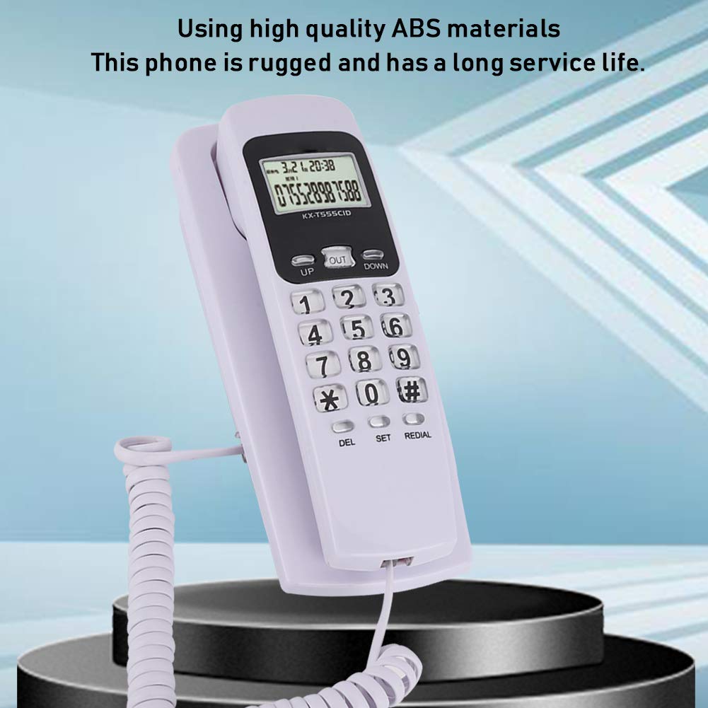 **Corded Telephone with Caller ID & Backlight - Home Office Phone for Home, Office, Restaurant, Hotel - Compact & Reliable (White)**    *(Perfect for clear communication in busy environments like offices, restaurants, and hotels, or as a reliable home landline phone.)*