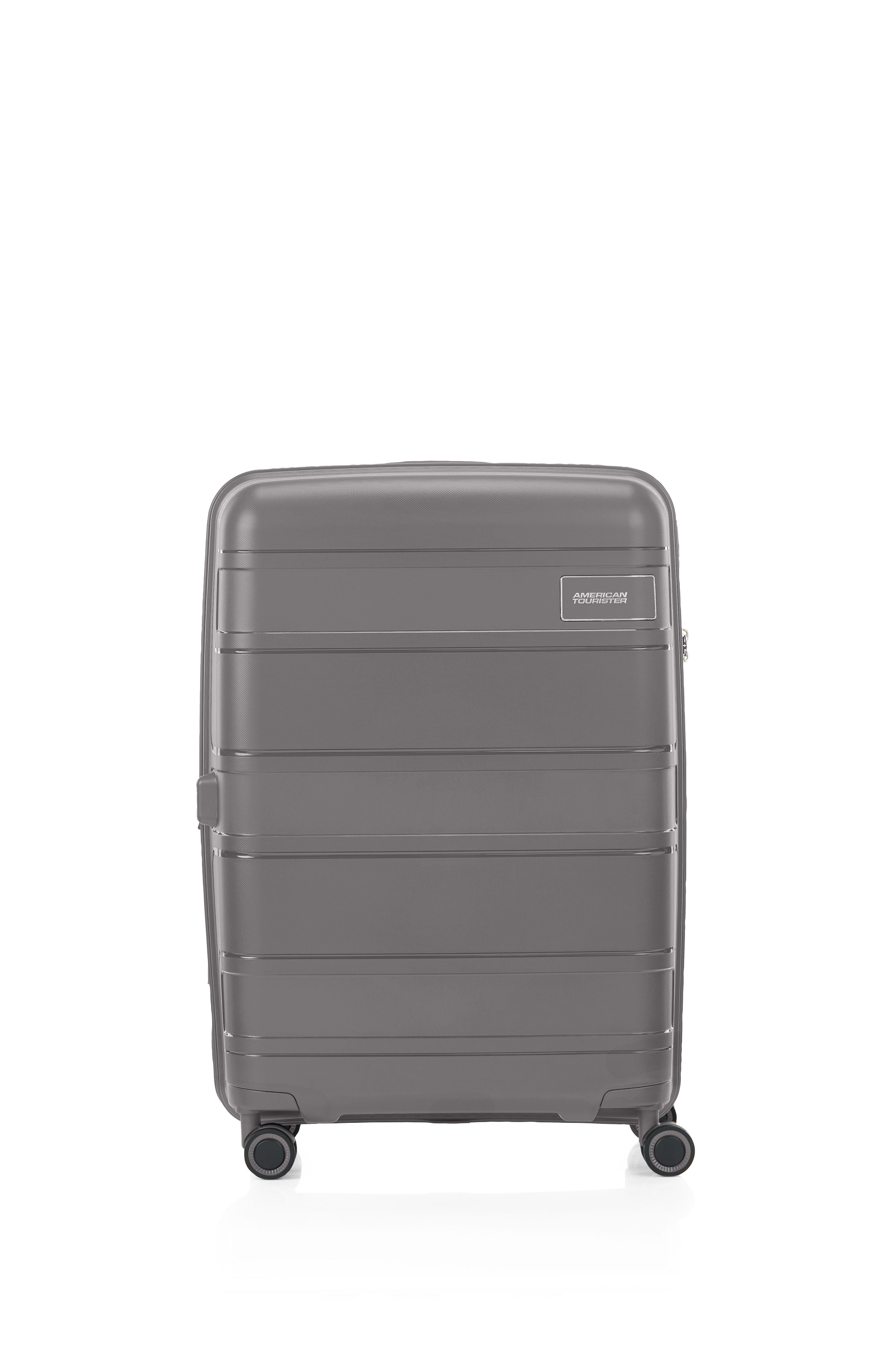 American Tourister Light Max 69cm Medium Spinner Suitcase - Mercury Grey | Carry-On Luggage for Travel, Business Trips & Weekend Getaways