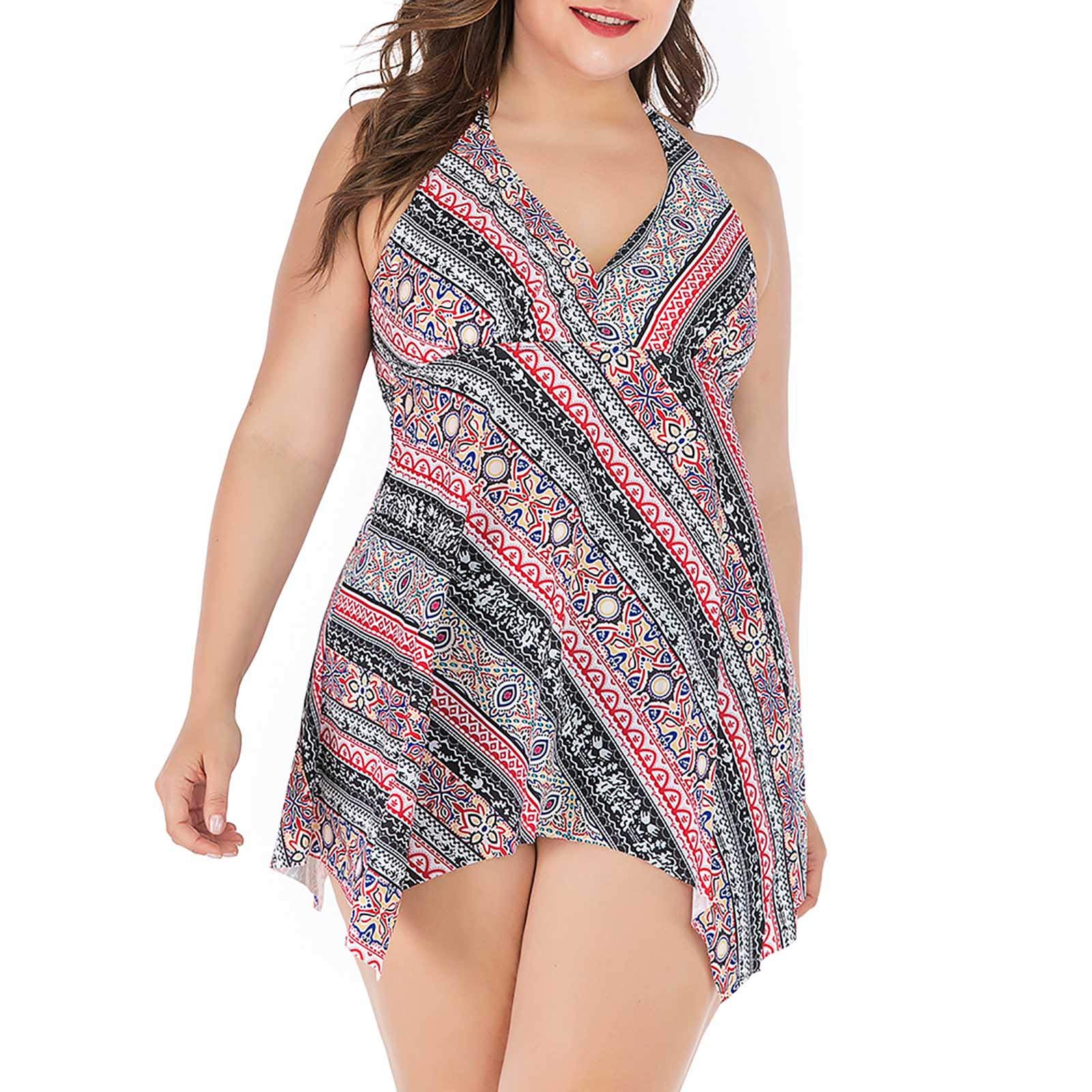 Vintage Women's Swimsuit Sets - Plus Size Graphic Tankini Swimwear for Beach, Pool & Summer Vacations | Retro Floral Print Swimsuits for Women | C3 Collection