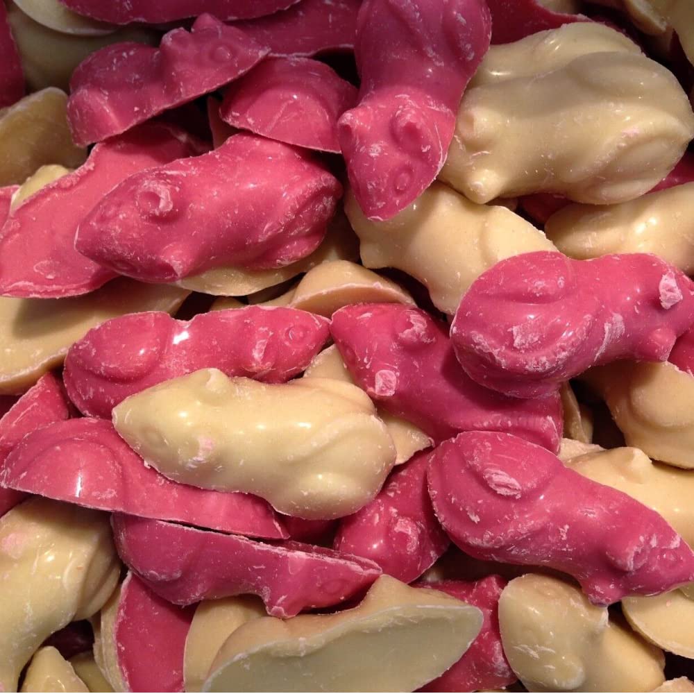 Hannah's Pink and White Candy Mice - 500g (1/2 Kilo) Bag - Sweet Treats for Parties, Gifts, and Movie Nights