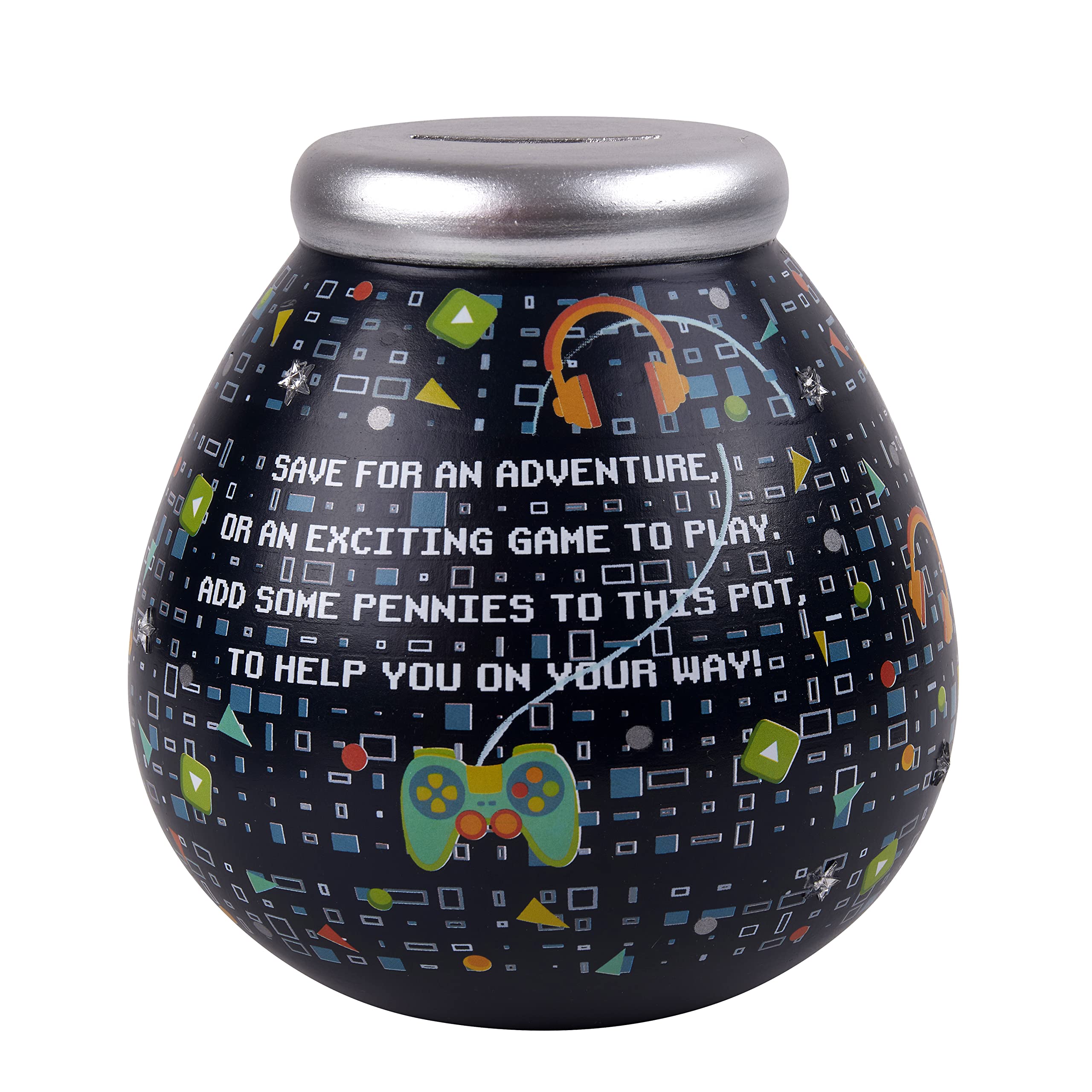 Hand Painted Ceramic Piggy Bank | Gaming Savings Box for Gifts & Decor