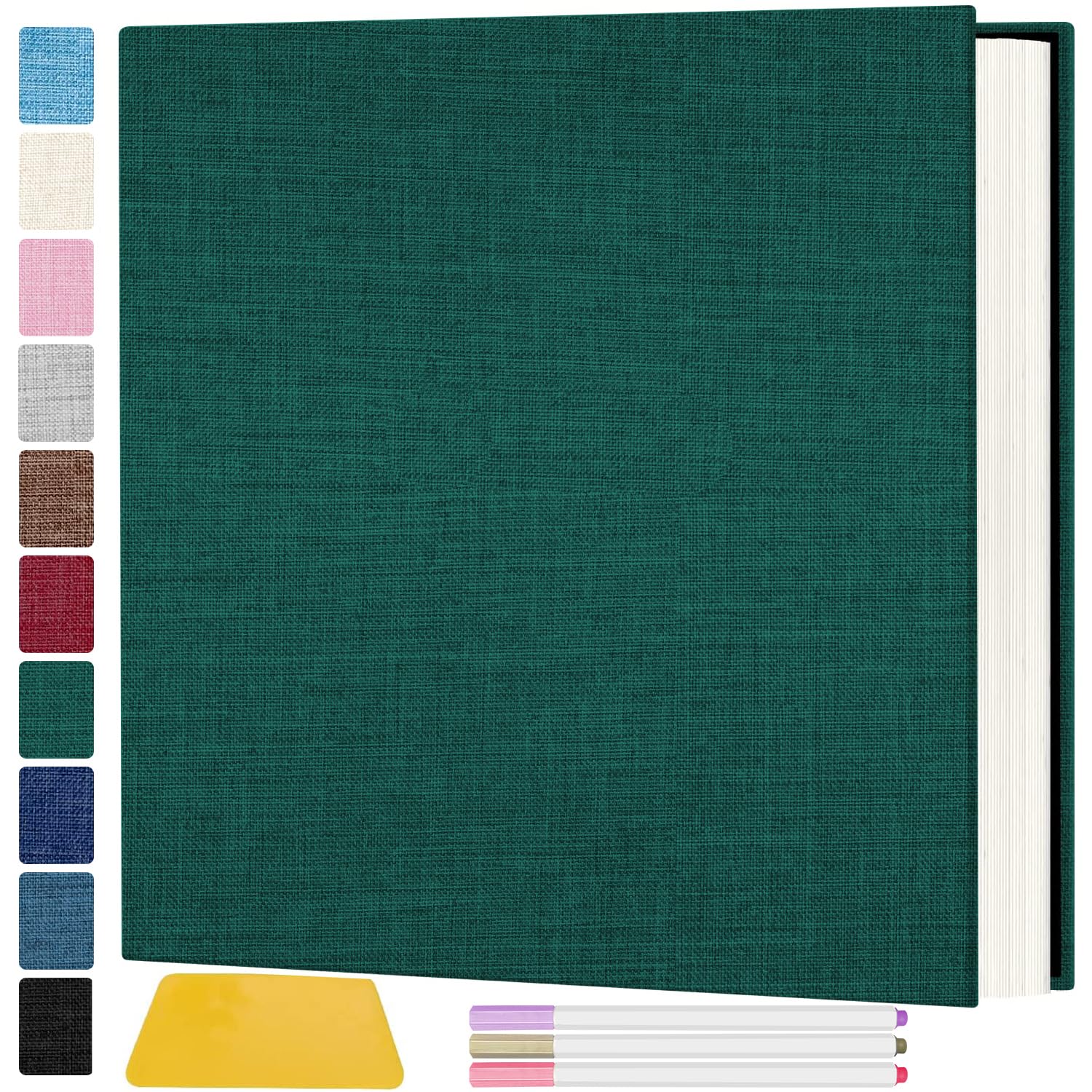 Self-Adhesive Photo Album with 60 Magnetic Sticky Pages - Holds 8x10, 5x7, 4x6, 6x8 & 3x5 Photos - Large Scrapbook for Family Memories, Wedding Pictures & Baby Photos - Perfect for Home Decor, Gift Giving & Memory Preservation