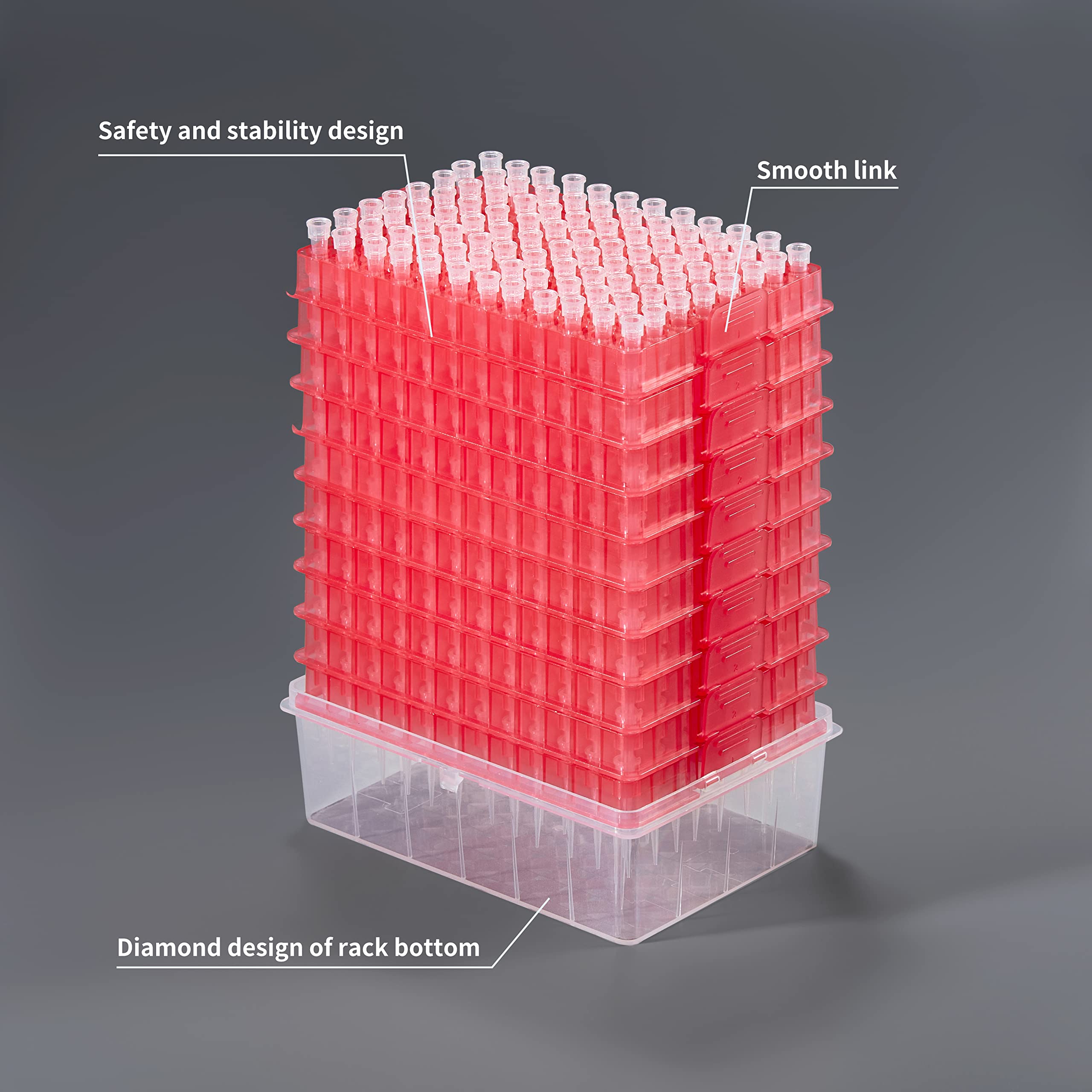 Biologix Lab 10ul Low Retention Universal Pipette Tips - Sterile, Autoclavable, No Filter, 9600-Pack (Made in 100,000 Cleanroom) - Ideal for PCR, Cell Culture & Molecular Biology Experiments