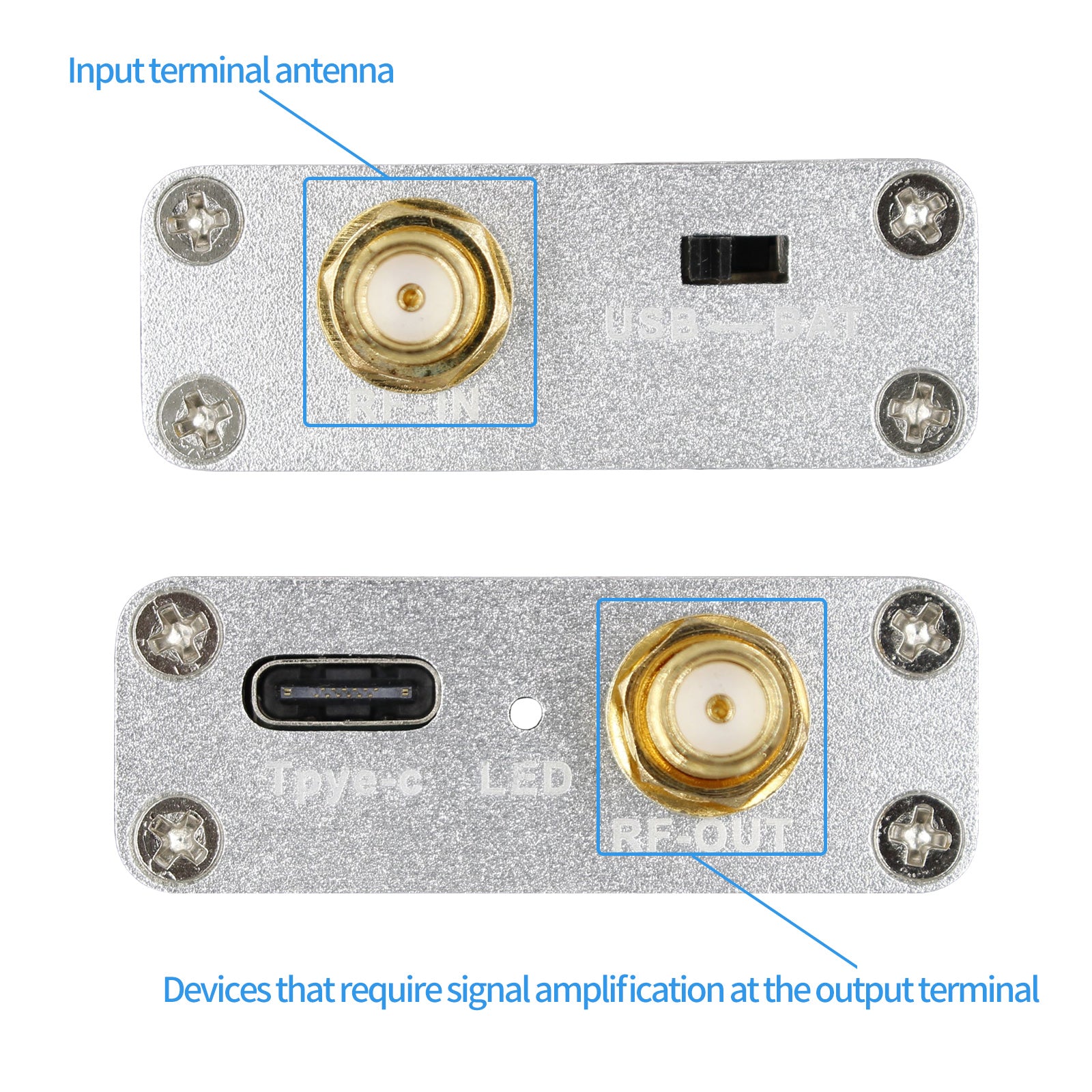 100K-6GHz HT004 Full Band Low Noise Amplifier 20dB High Gain RF Power Preamplifier for Ham Radio, Satellite Communication & Signal Boosting
