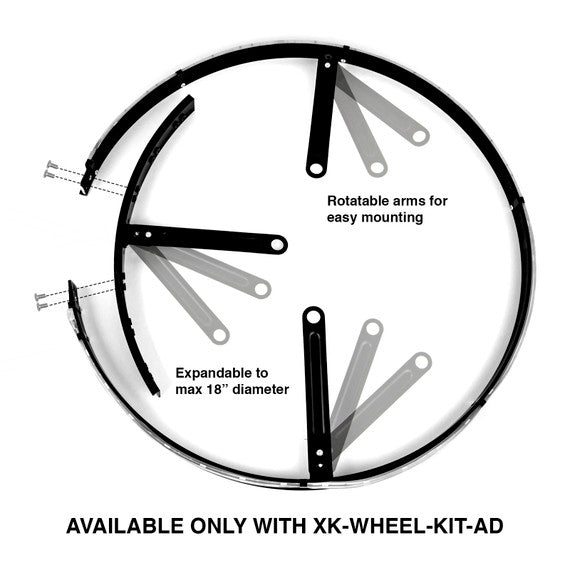 XKchrome LED Wheel Ring Lights - Smartphone App Controlled RGB Underbody Car Lights for Custom Car Styling & Night Driving