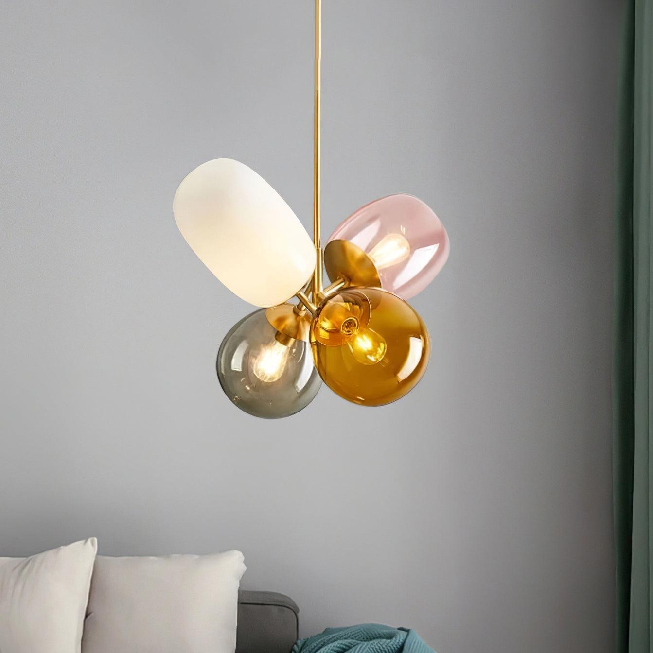 Elegant Balloon Glass Pendant Light - Modern Hanging Chandelier for Dining Room, Kitchen Island & Bedroom Decor
