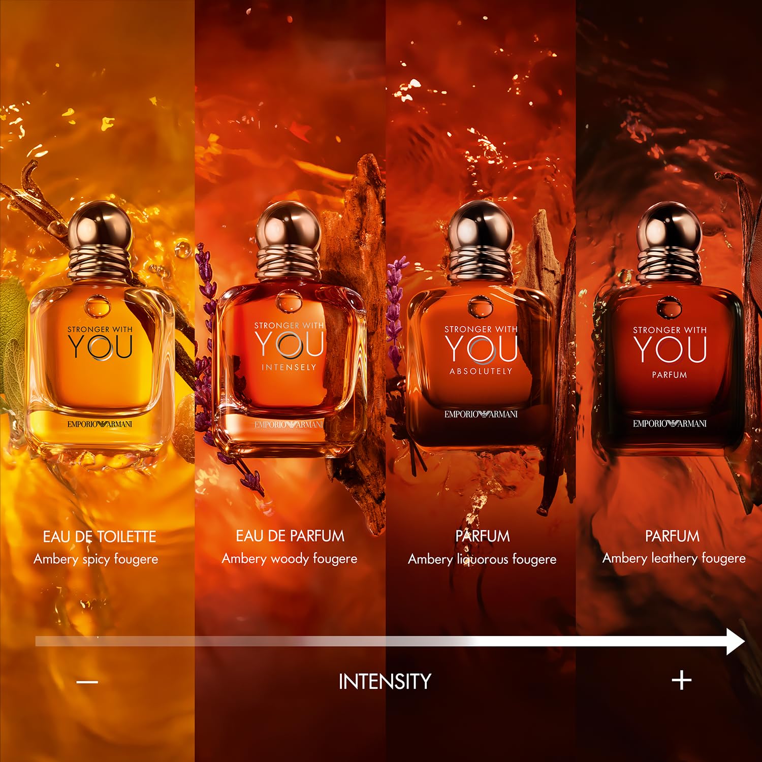 Armani Beauty Stronger With You Eau de Toilette for Men - Warm Spicy Cologne with Chestnut, Lavender, Sage & Vanilla Notes - Perfect for Date Night, Office & Special Occasions
