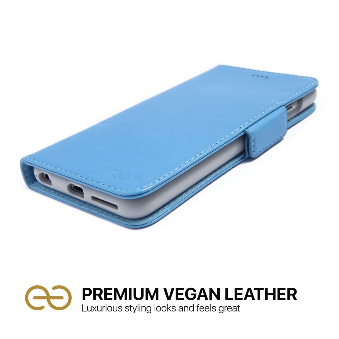 Fibonacci Wallet Case for iPhone 13 Pro Max & Euclid Hard Cover Case for MacBook Air 13 Inch - Sky Blue | Premium Protective Phone & Laptop Case Bundle | Perfect for Work, Travel and Everyday Use