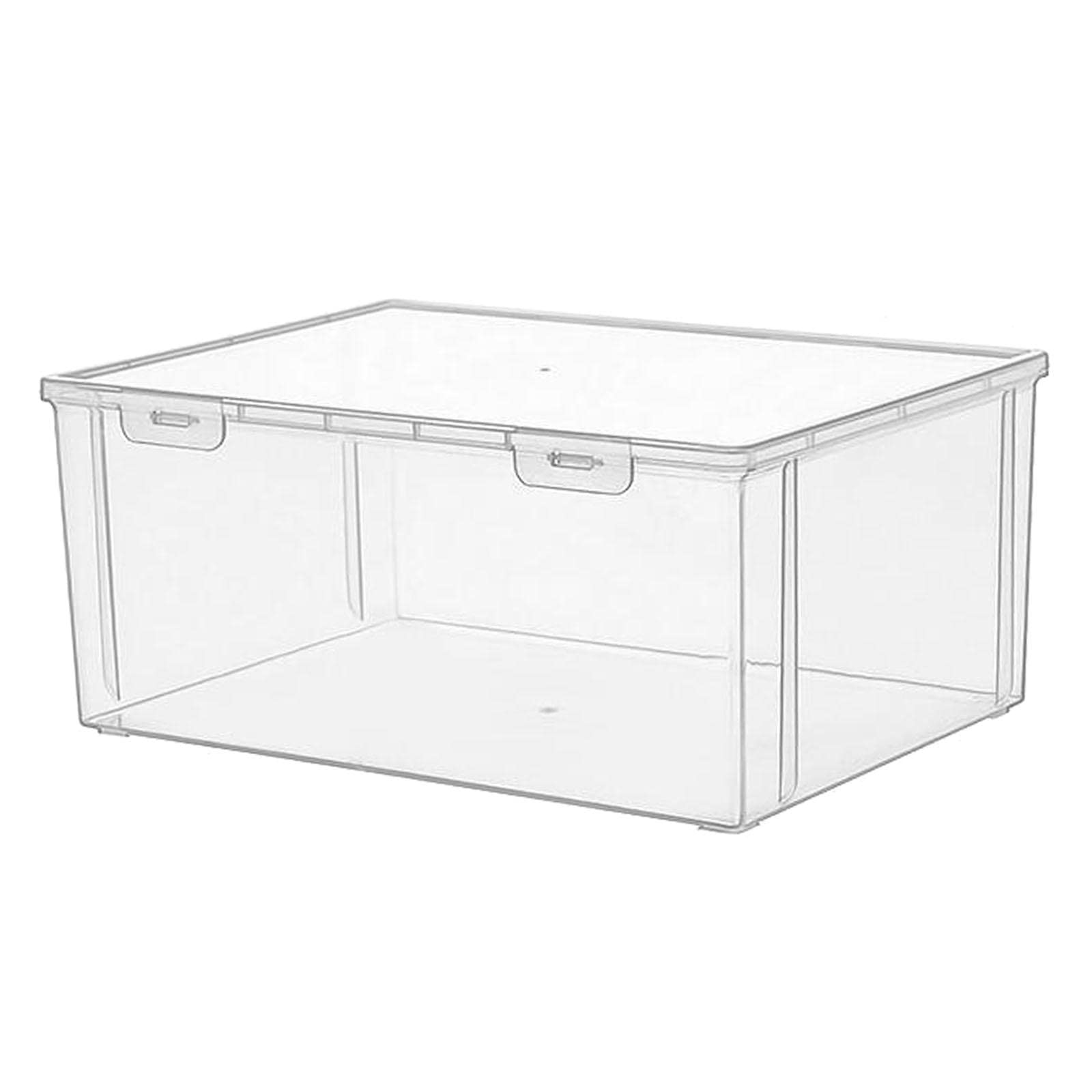 Clear Airtight Bread Storage Container with Lid - Perfect for Bagels, Muffins, Fruits & Bread - 32x23.5x14cm Kitchen Countertop & Cabinet Organizer - Ideal for Fresh Food Storage in Home, Office or Bakery