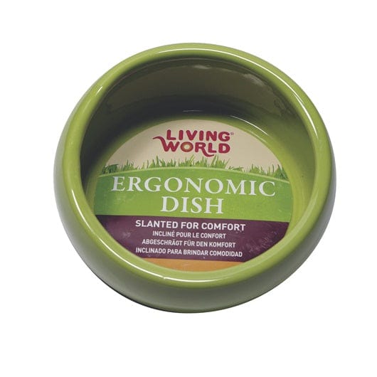 Living World Ergonomic Small Animal Dish - Durable Pet Food Bowl for Hamsters, Rabbits & Guinea Pigs - Perfect for Cage, Playpen or Outdoor Enclosure Use