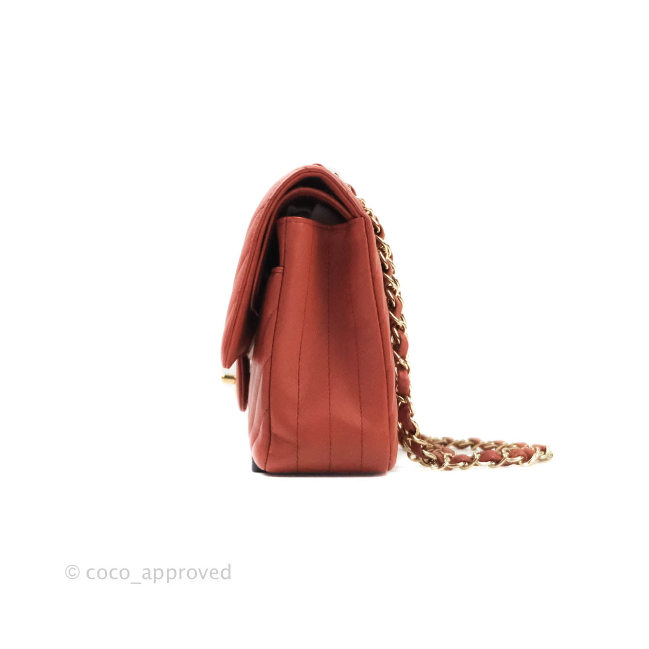 Chanel Classic Chevron M/L Medium Double Flap Bag in Rose Pink Lambskin with Gold Hardware - Luxury Handbag for Women, Perfect for Parties, Weddings & Everyday Elegance