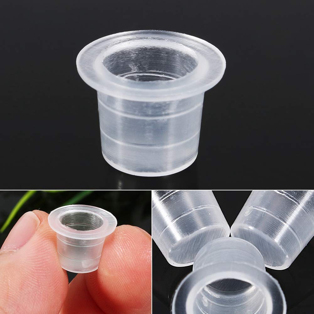 Professional Disposable Tattoo Ink Cups - Clear Plastic Pigment Caps for Tattoo Artists | Perfect for Tattoo Studios, Home Use & Professional Tattooing Sessions