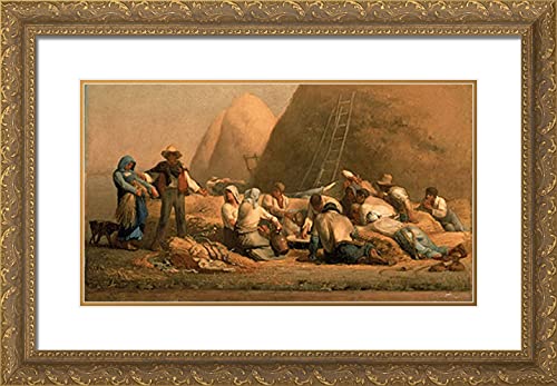Gold Ornate Wood Frame with Double Matting