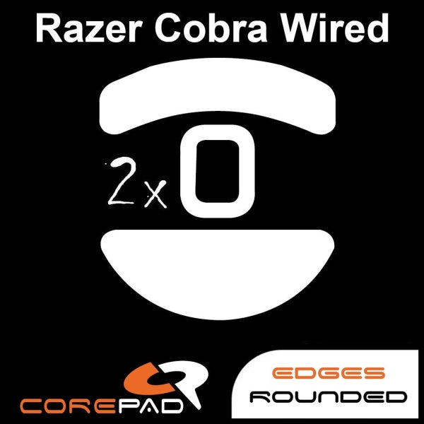 Corepad Skatez Mouse Feet for Razer Cobra Wired - Ultra Smooth Gliding Gaming Mouse Feet - Perfect for FPS, MOBA, and Esports Gaming