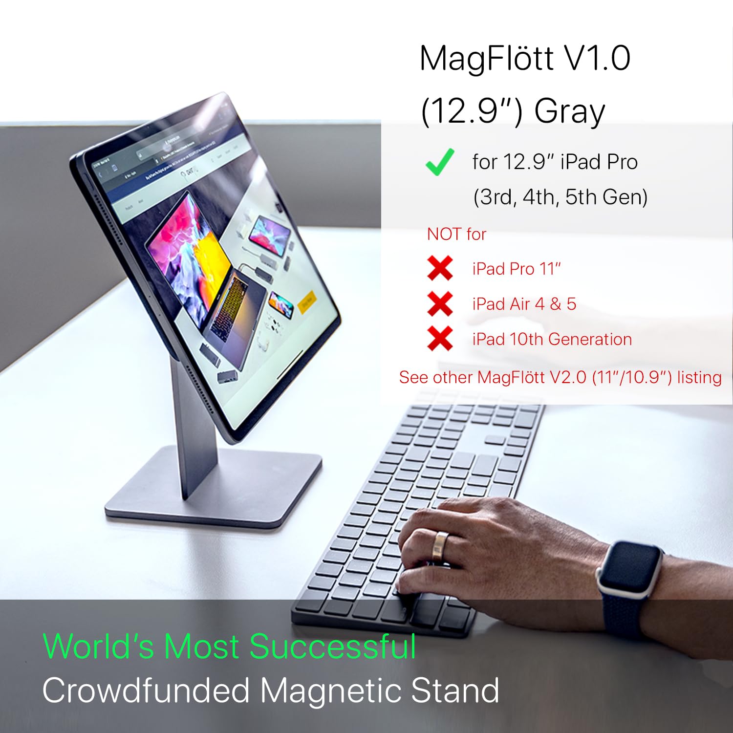 MagFlott V1.0 Magnetic Stand for iPad Pro 12.9” & iPad Air 13