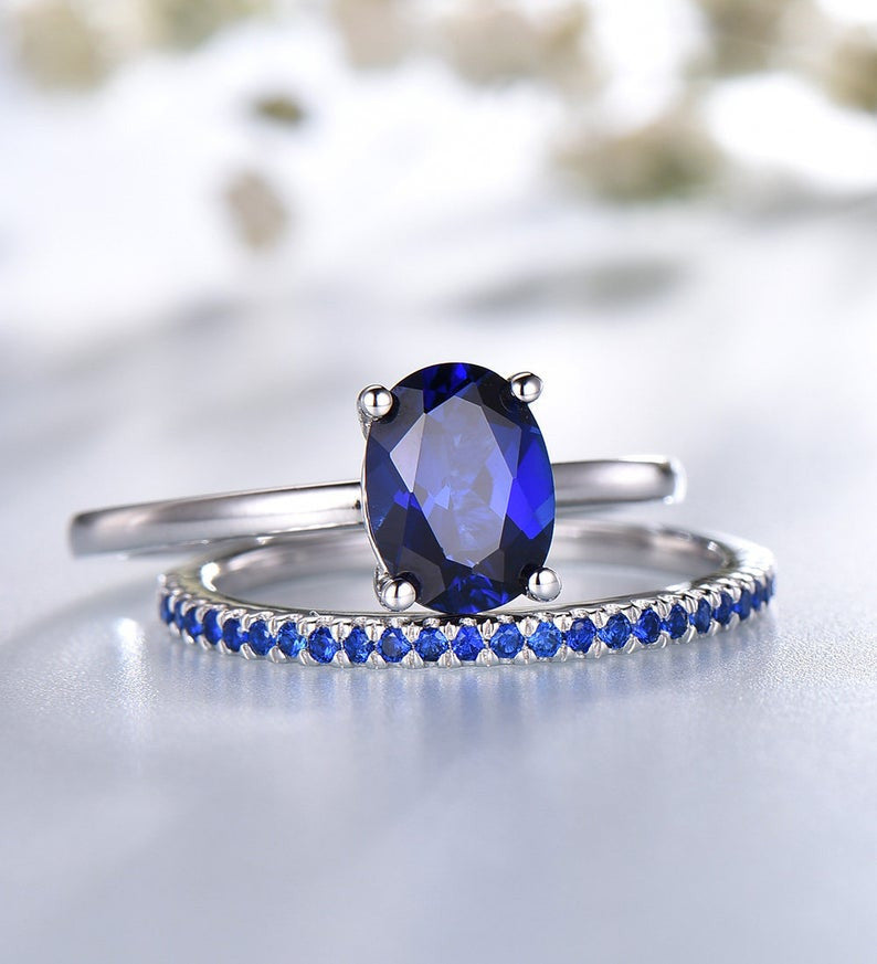 Elegant 4-Prong Sapphire Petite Comfort Fit Wedding Band Ring for Women - Perfect for Engagement, Anniversary & Special Occasions
