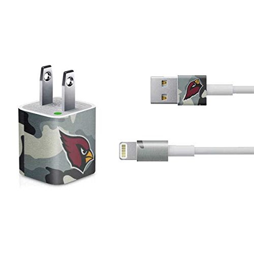 Officially Licensed NFL Arizona Cardinals Camo Skin Decal Compatible with iPhone Charger (5W USB) - Perfect for Phone Accessories, Gifts for Football Fans, and Personalizing Your Devices