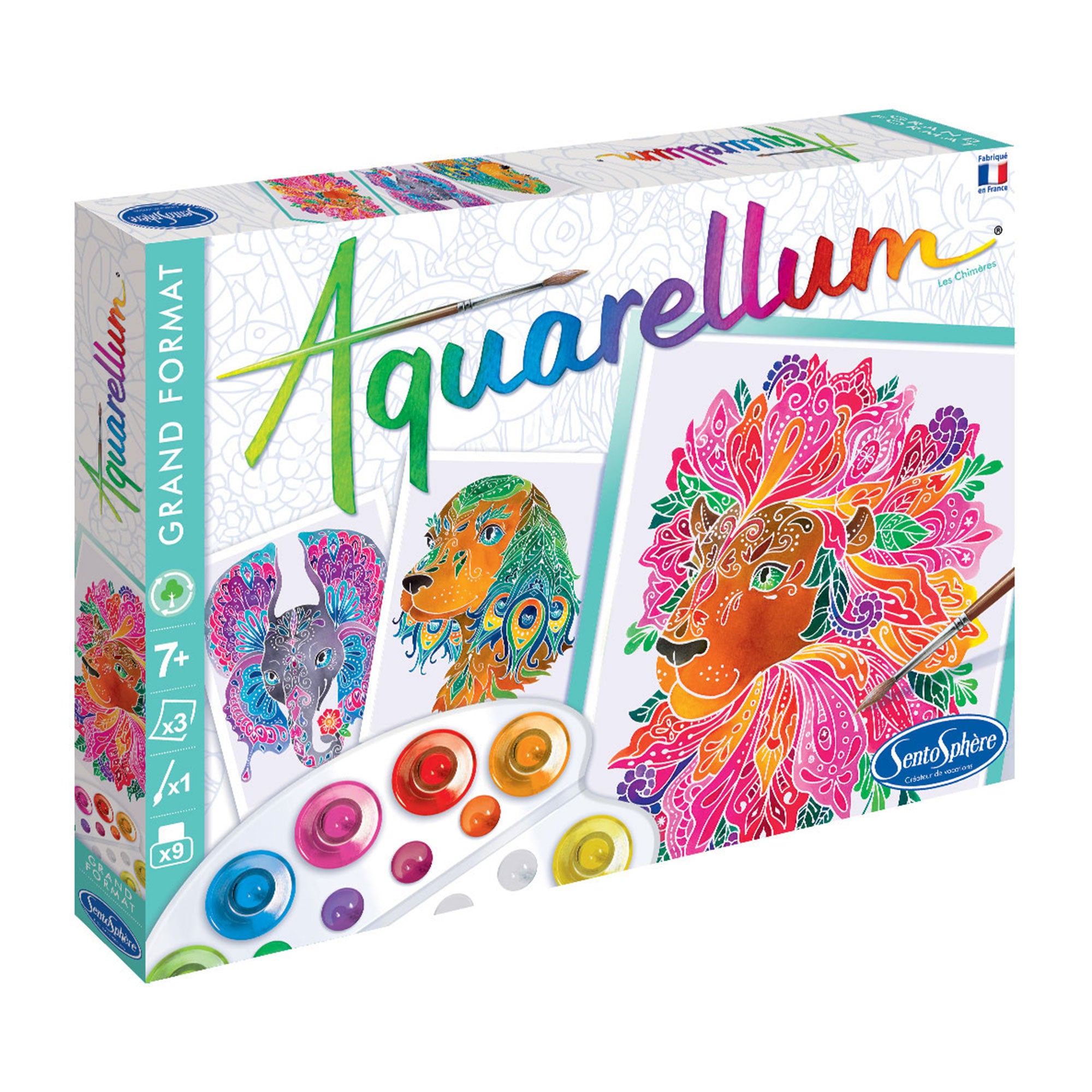 Aquarellum Painting Kit for Kids & Adults - Fantasy Chimeras Watercolor Art Set - Perfect for DIY Crafts, Home Decor, and Creative Gift Ideas