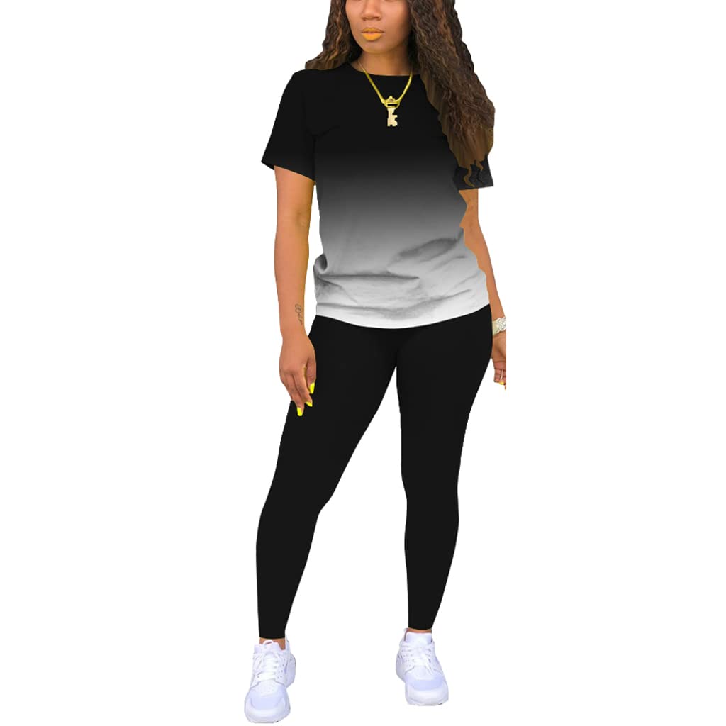 Mrskoala Women's 2-Piece Outfits Summer Matching Jogger Sets - Casual Loungewear Tracksuit for Yoga, Running & Streetwear Fashion