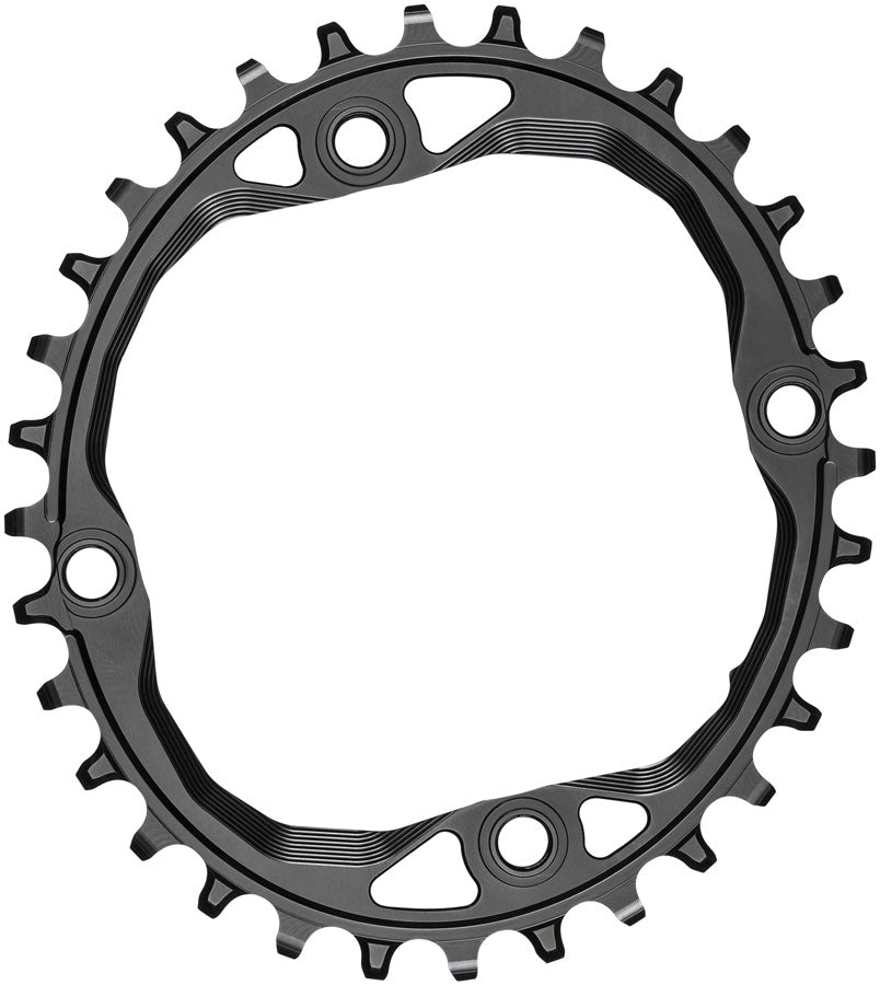 AbsoluteBLACK 32T Oval Chainring - 104 BCD, 4-Bolt, 12-Speed Aluminum MTB Chainring for Shimano/SRAM - Perfect for Mountain Biking & Off-Road Cycling